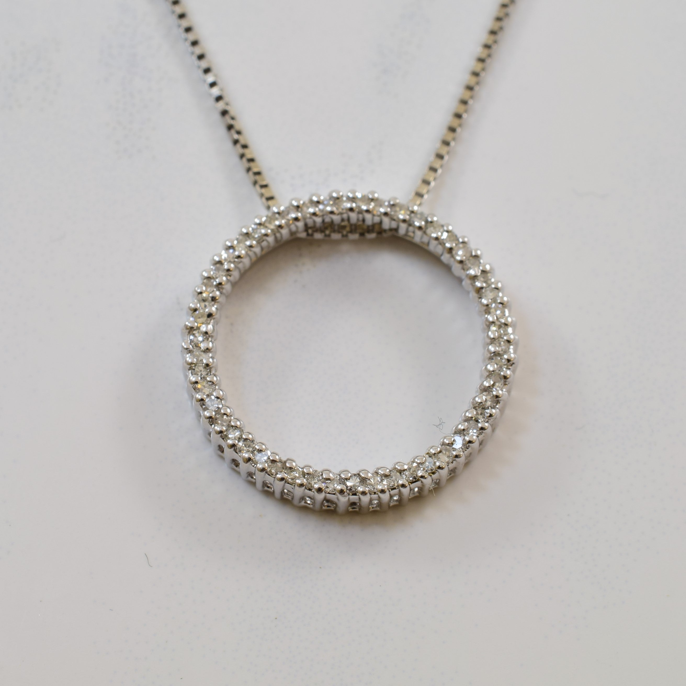 Diamond Eternity Circle Necklace | 0.25ctw | 19" |