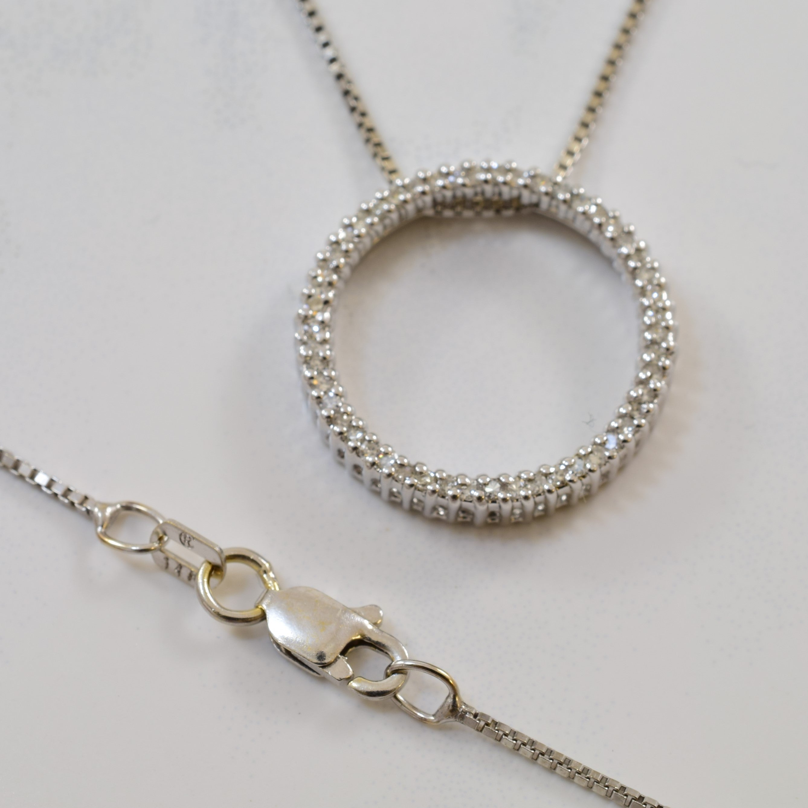 Diamond Eternity Circle Necklace | 0.25ctw | 19" |