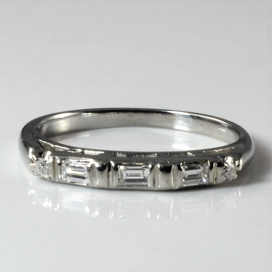 Art Deco Era Baguette Diamond Band | 0.17ctw | SZ 4.5 |