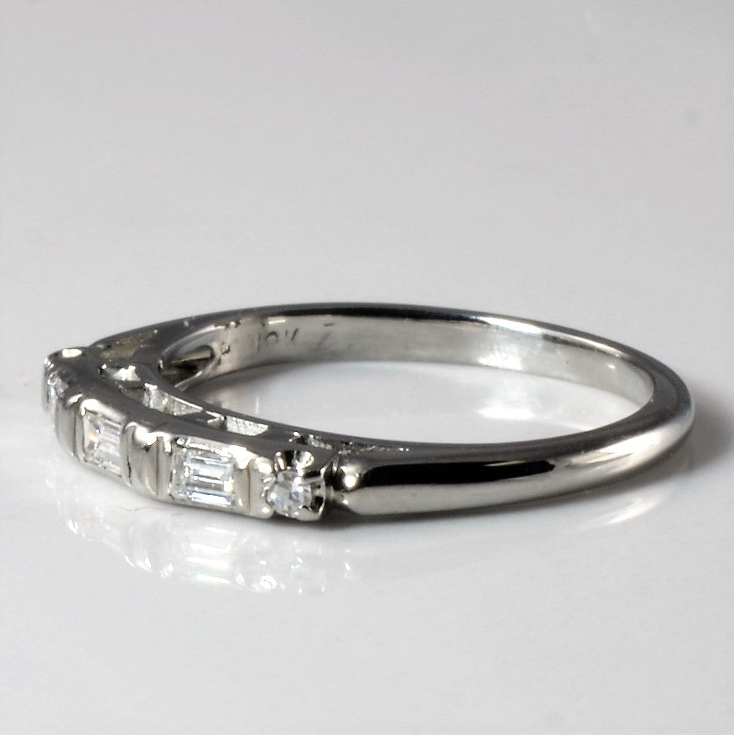 Art Deco Era Baguette Diamond Band | 0.17ctw | SZ 4.5 |