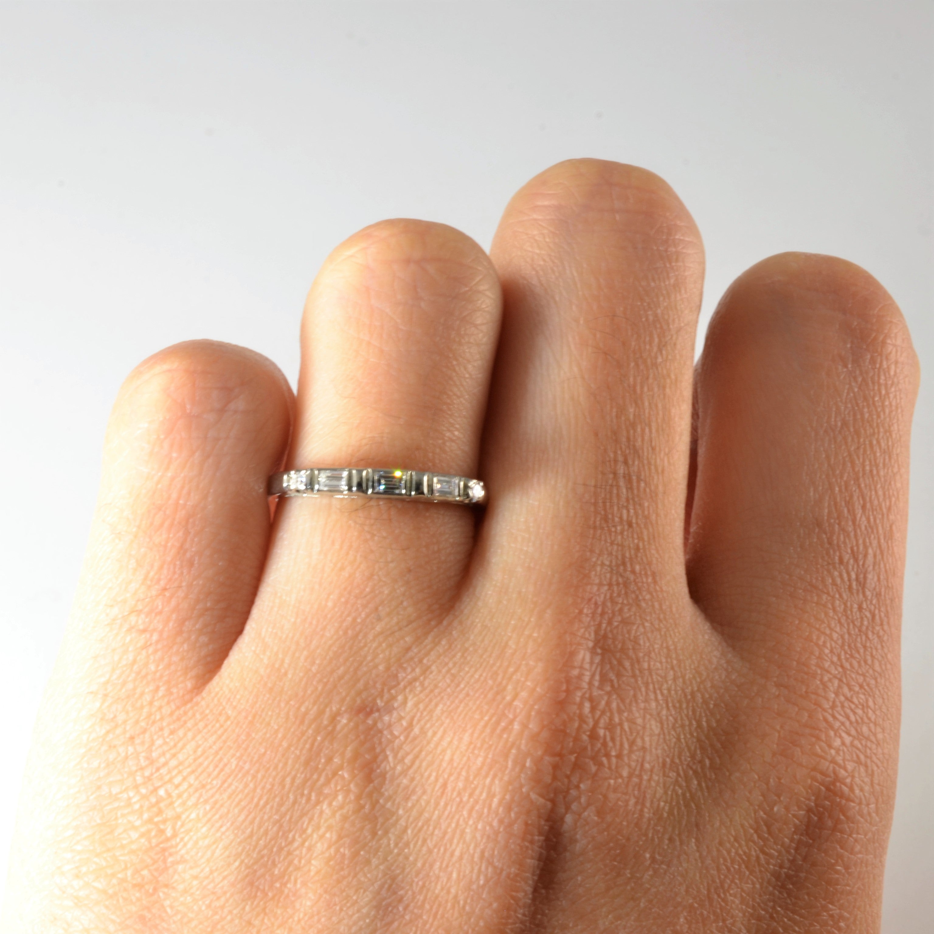 Art Deco Era Baguette Diamond Band | 0.17ctw | SZ 4.5 |
