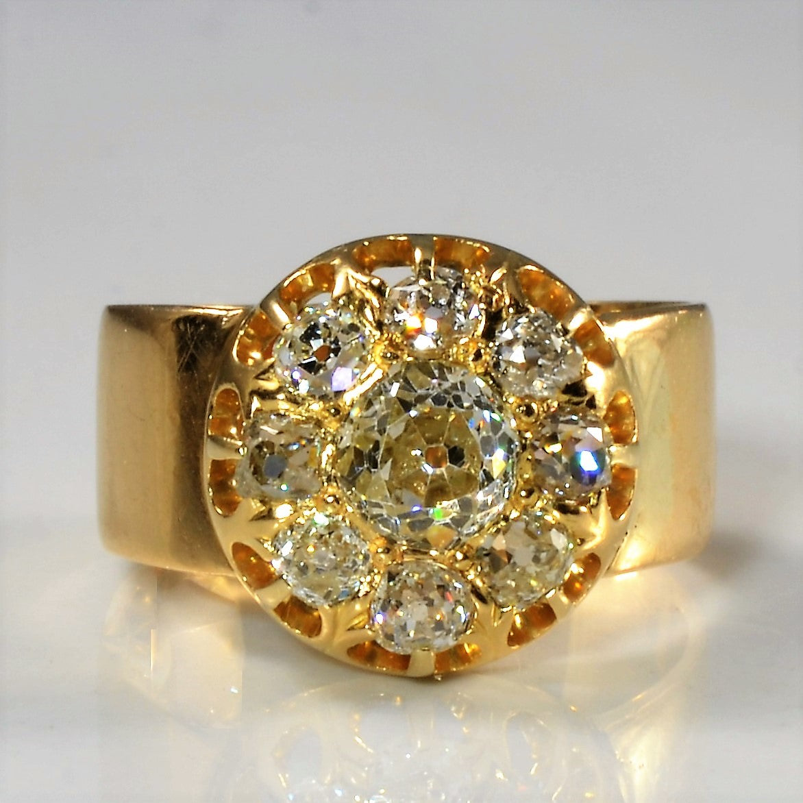 Old Mine Cut Diamond Halo Ring | 1.14ctw | SZ 5.75 |