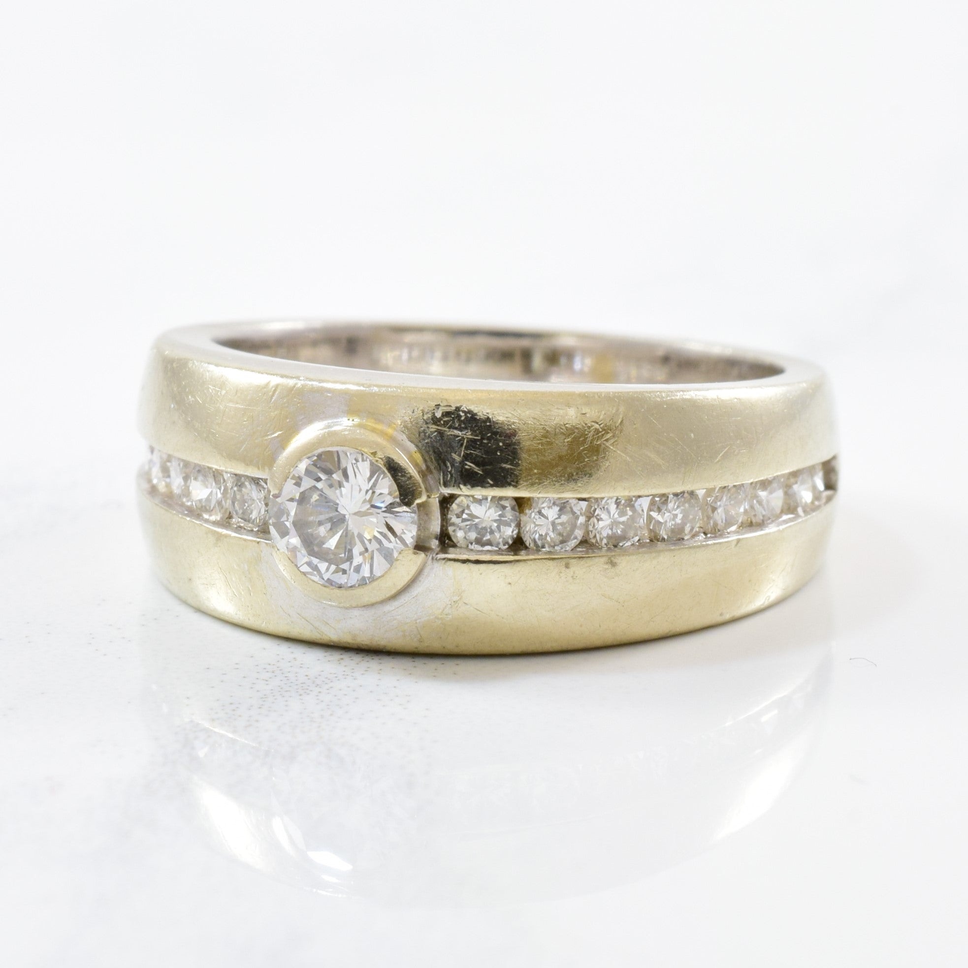 Semi Bezel Set Diamond Engagement Ring | 0.53ctw | SZ 6.5 |