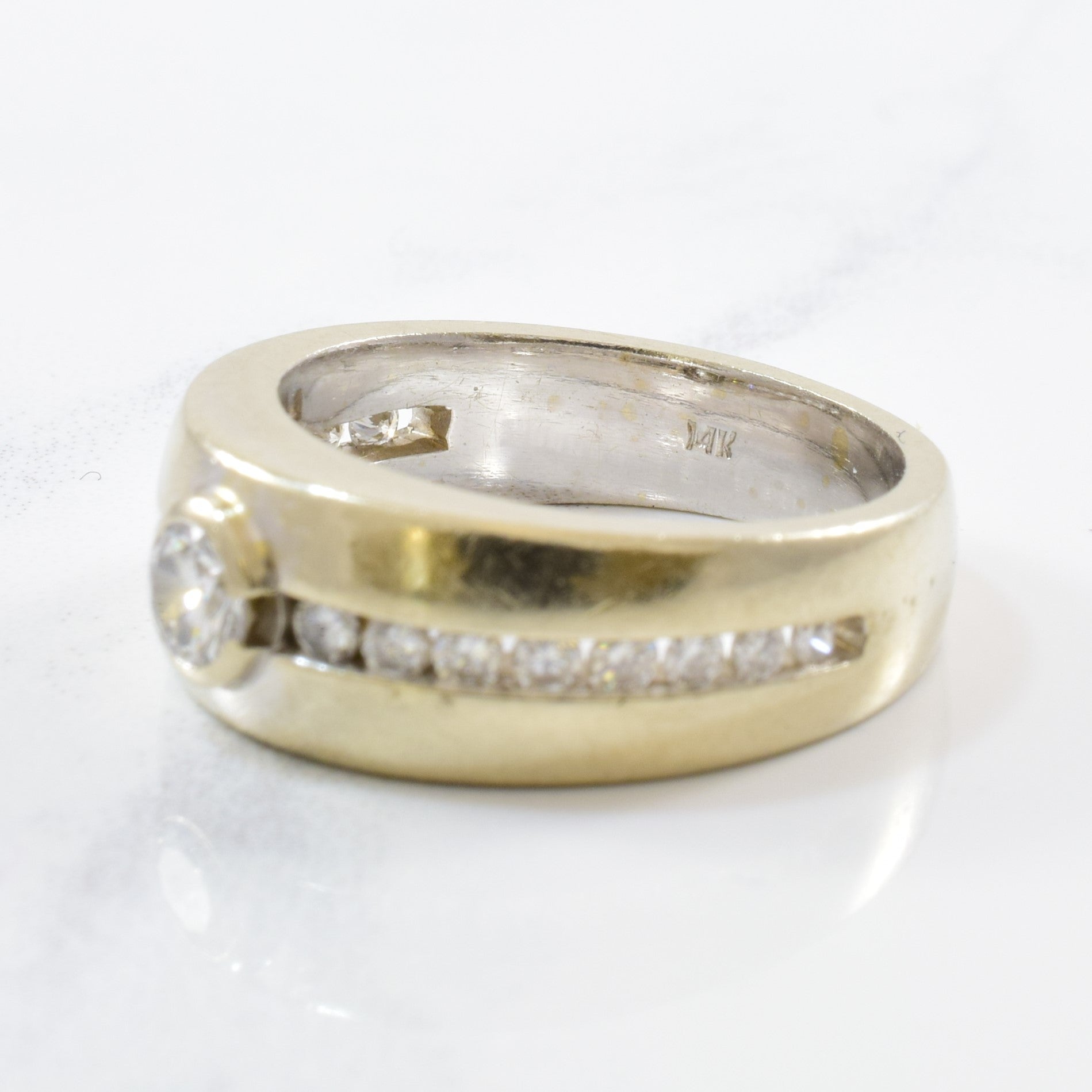 Semi Bezel Set Diamond Engagement Ring | 0.53ctw | SZ 6.5 |