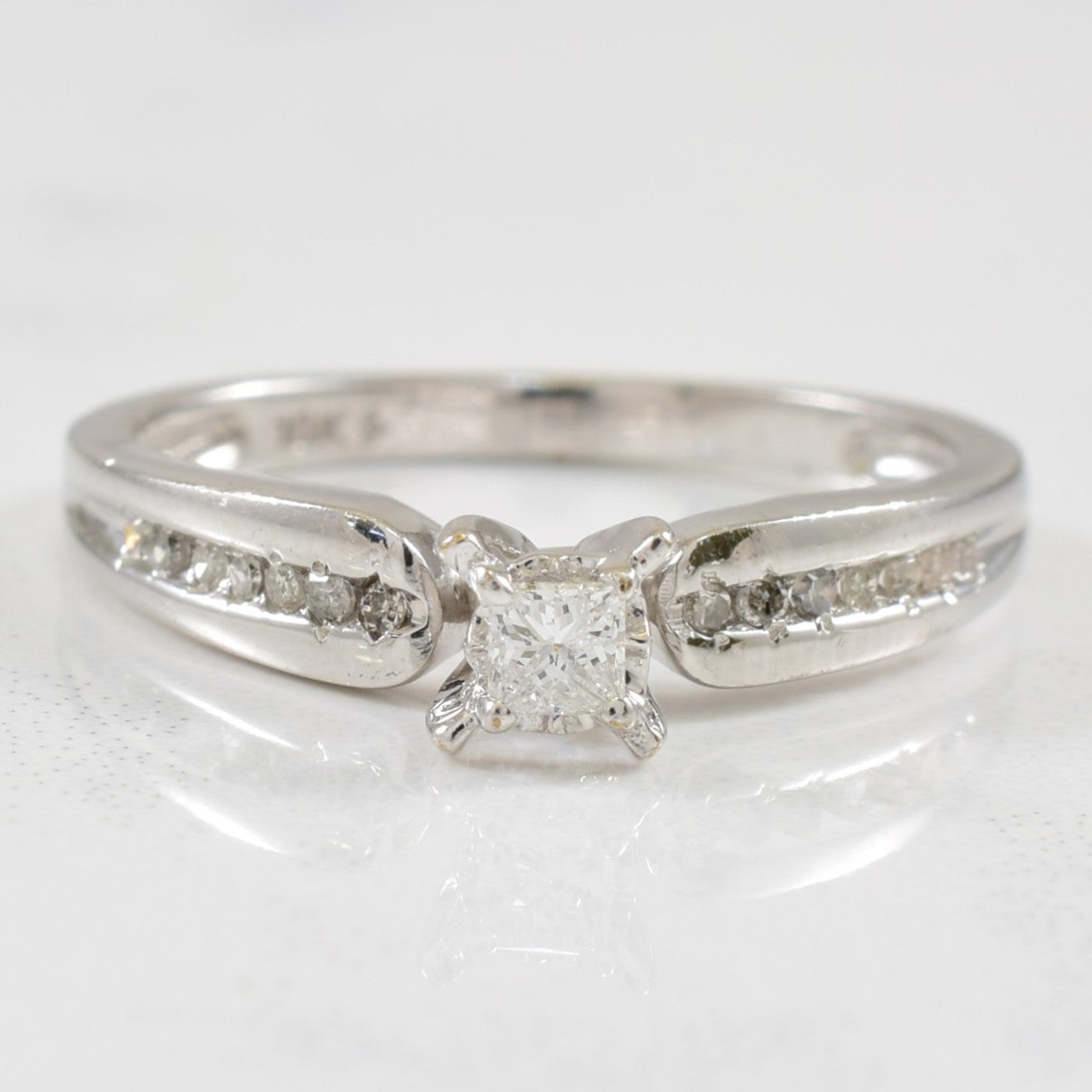 High Prong Set Diamond Ring | 0.12ctw | SZ 5.75 |