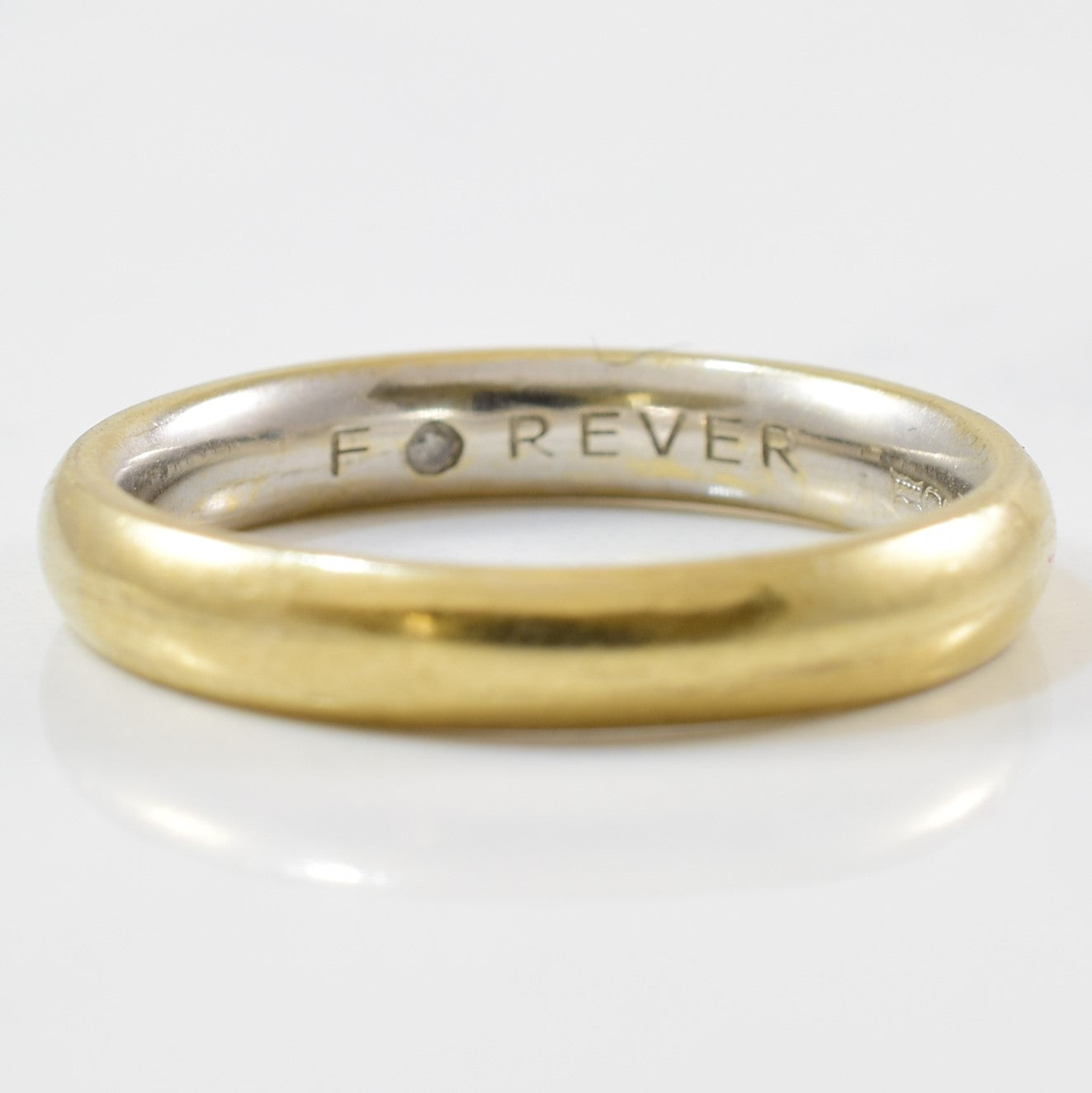 Hidden Diamond 'Forever' Wedding Band | SZ 5.75 |