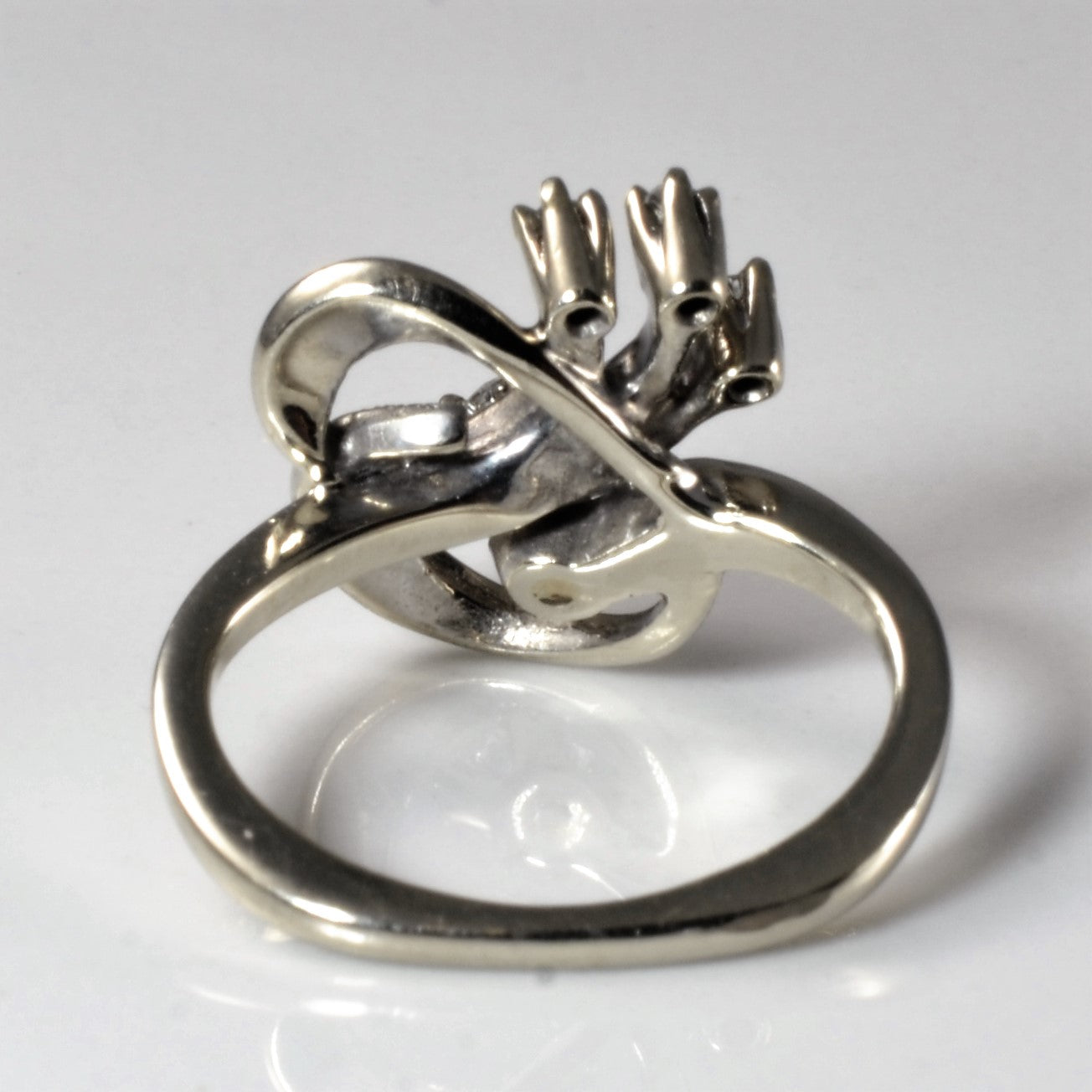 Bague abstraite en diamant rond brillant | 0,28 ct | Taille 4,5 |