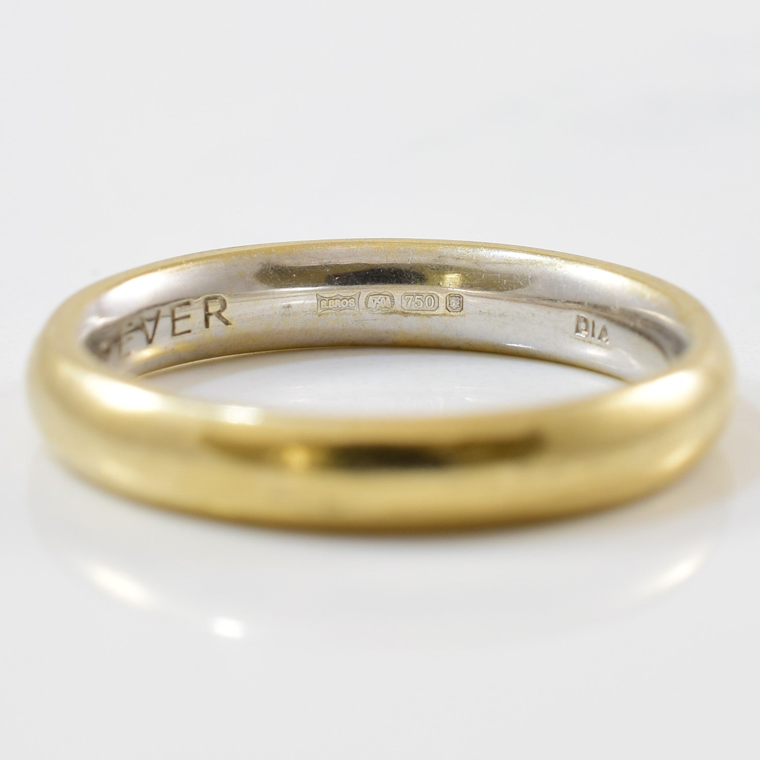 Hidden Diamond 'Forever' Wedding Band | SZ 5.75 |