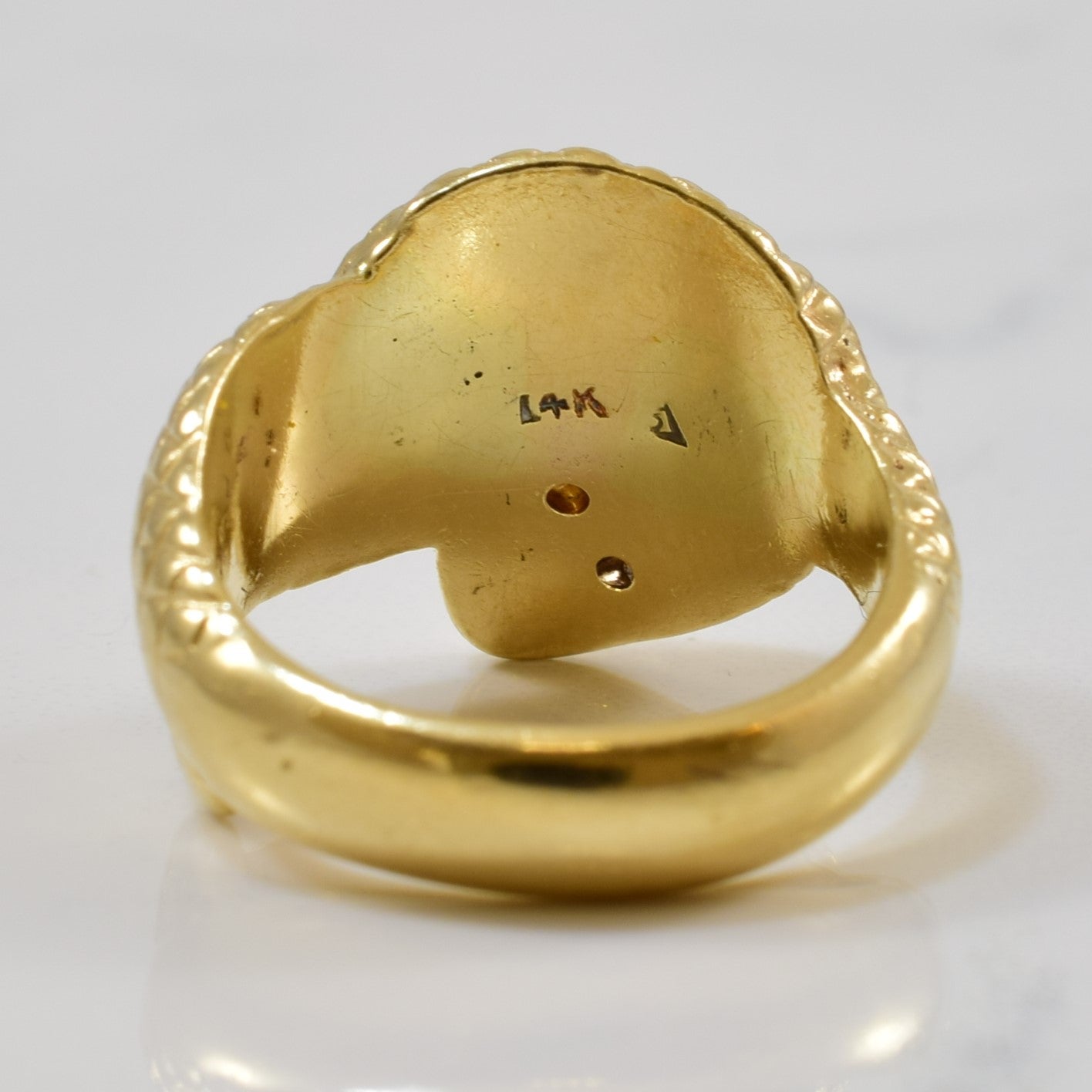 1920s Diamond Eyed Snake Ring | 0.08ctw | SZ 5.5 |