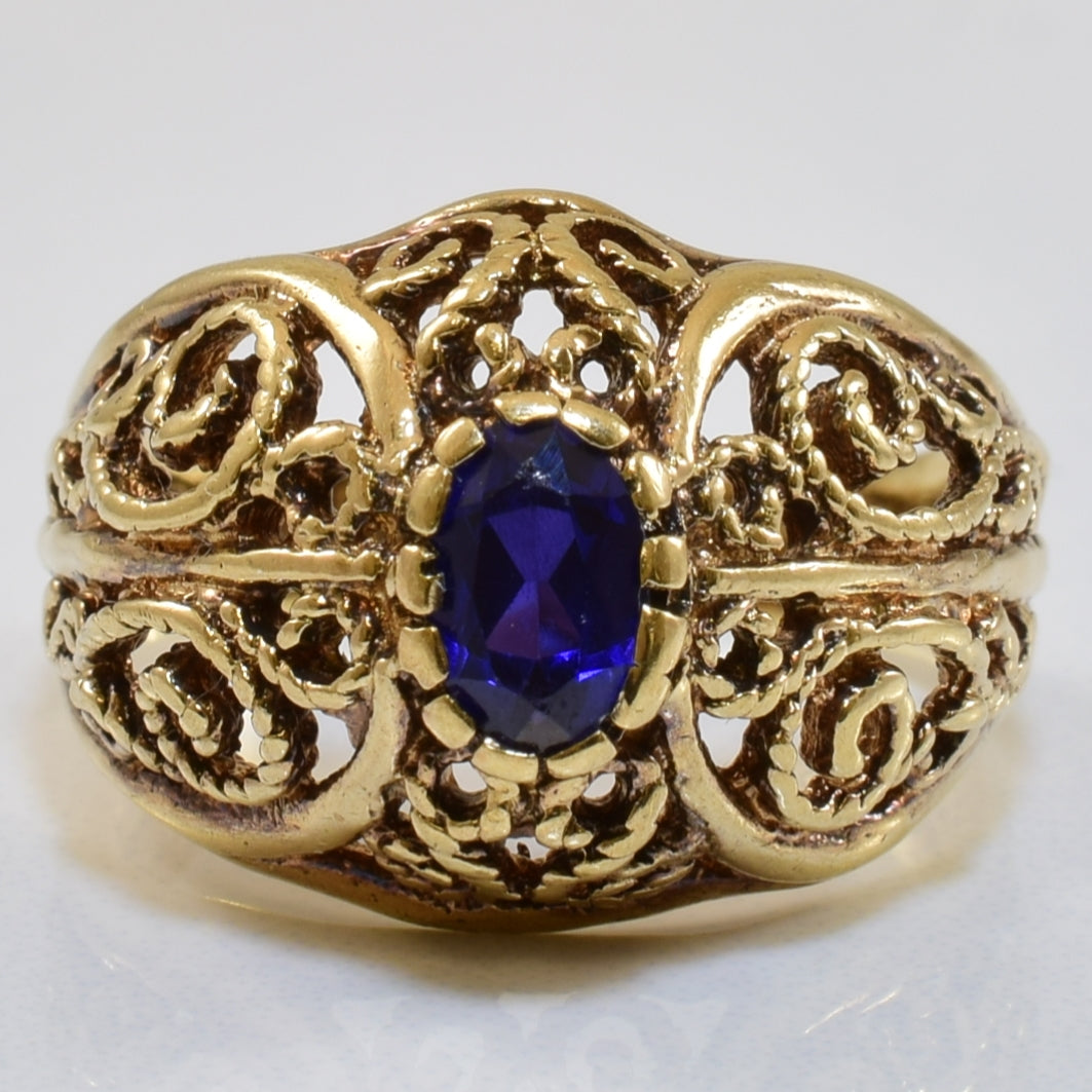Synthetic Sapphire Ring | 0.50ct | SZ 4.5 |
