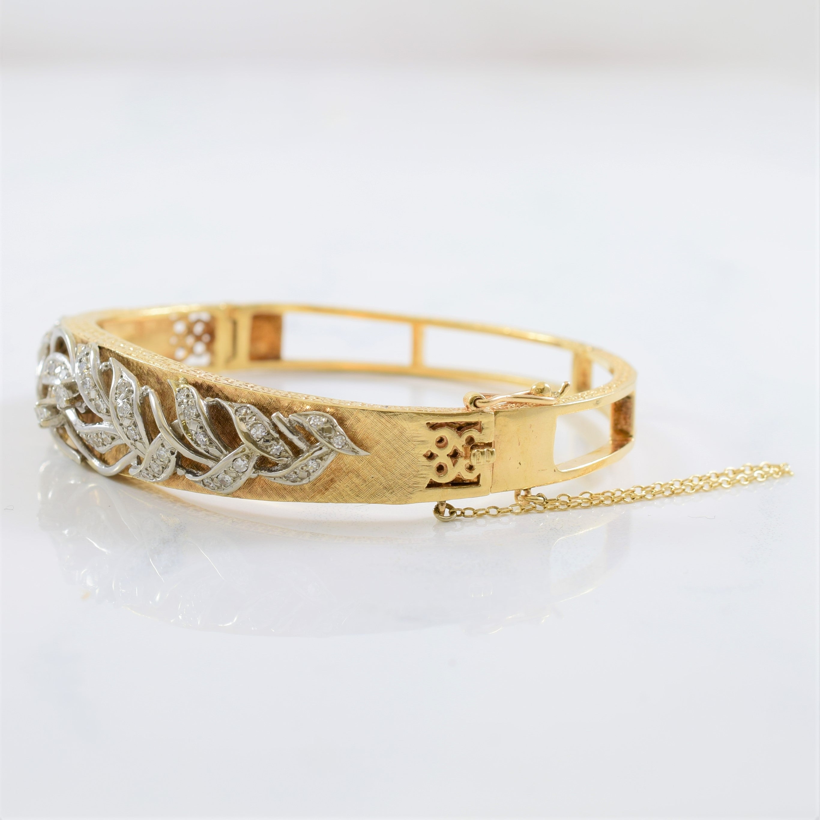 1930s Intricate Diamond Bangle | 0.38ctw | 7" |