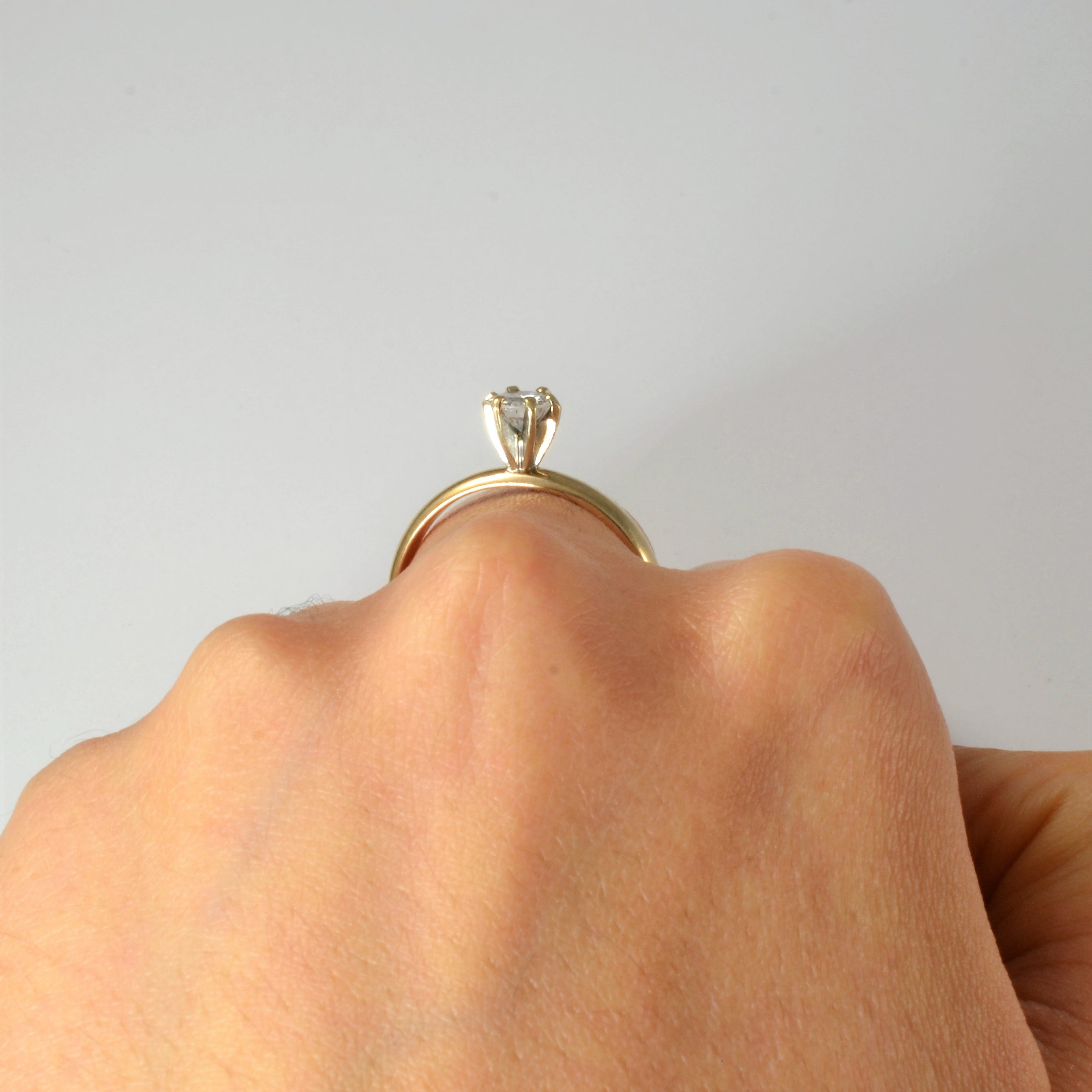 Six Prong Solitaire Diamond Engagement Ring | 0.50ct | SZ 10 |