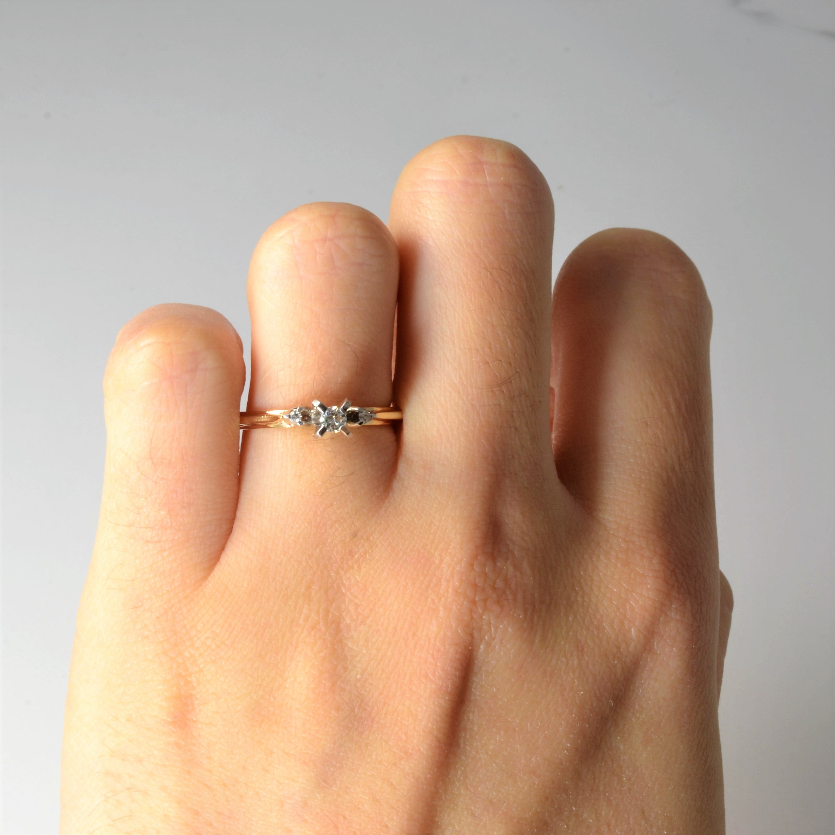 Three Stone Diamond Ring | 0.09ctw | SZ 5.75 |