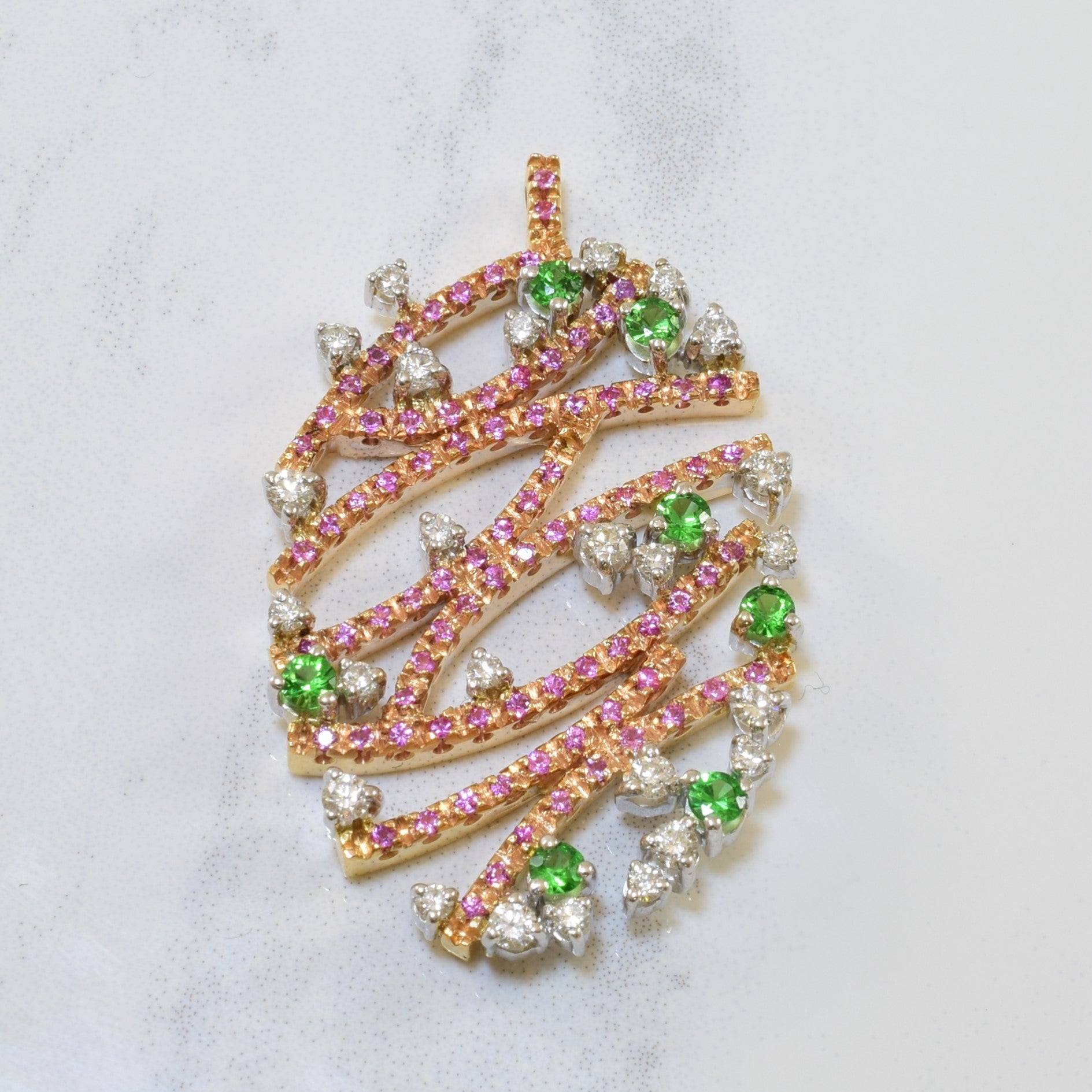 Mixed Gem Pendant | 0.54ctw, 0.51ctw, 0.28ctw |