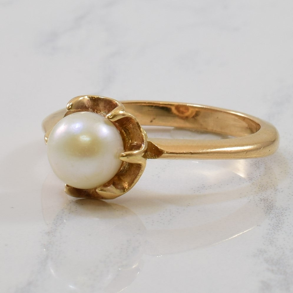 Pearl Solitaire Ring | 2.00ct | SZ 7.25 |