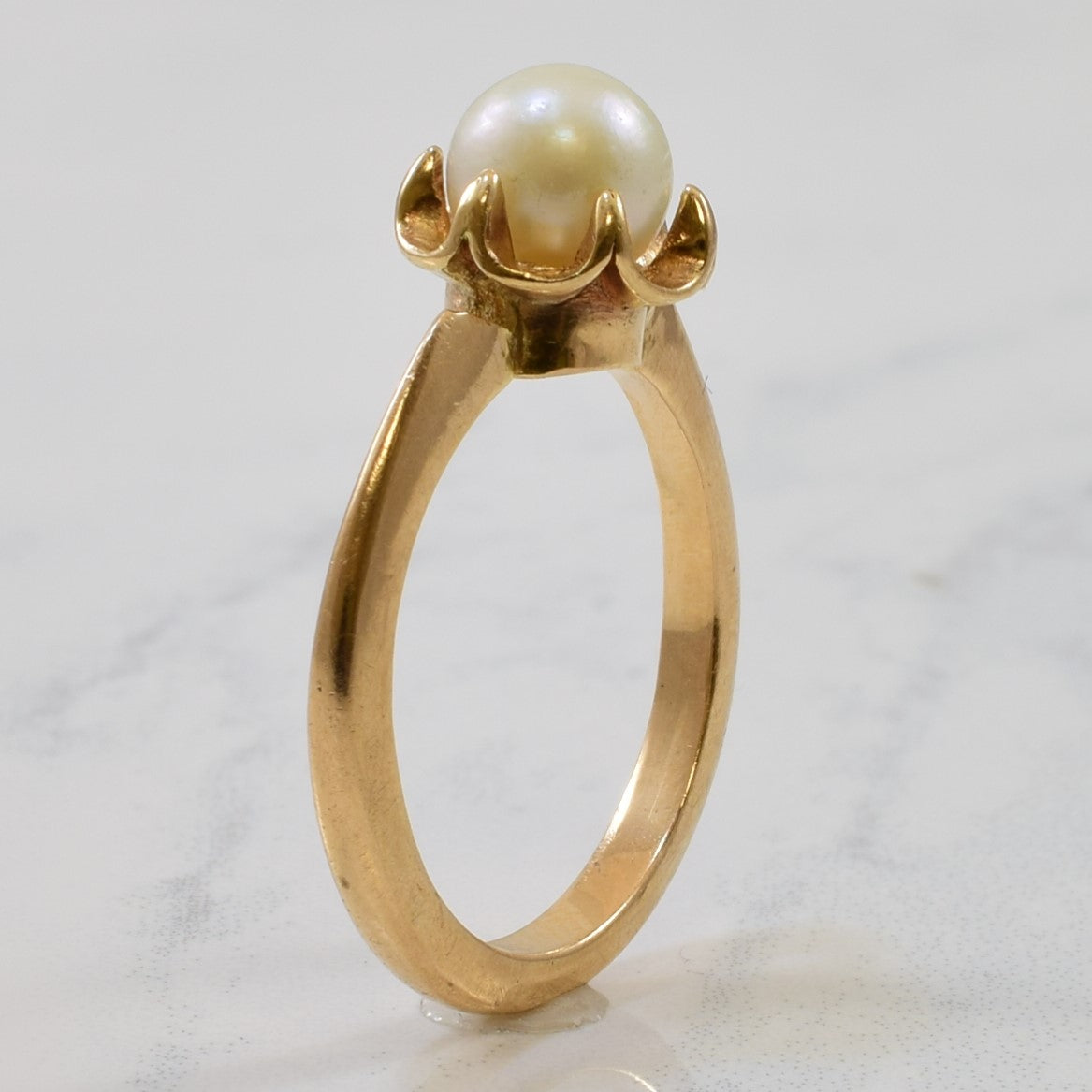 Pearl Solitaire Ring | 2.00ct | SZ 7.25 |