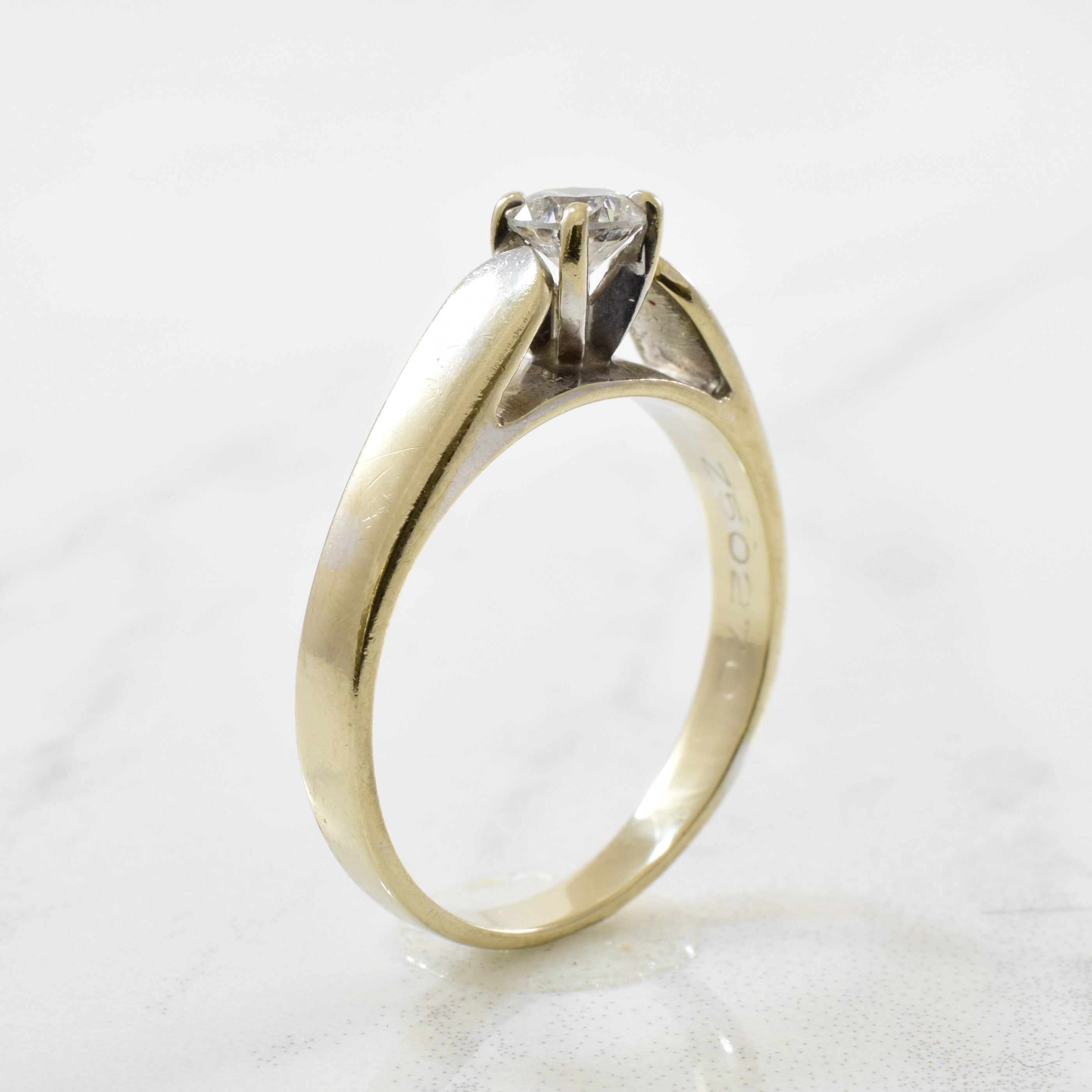 Diamond Solitaire Engagement Ring | 0.33ct | SZ 6.5 |