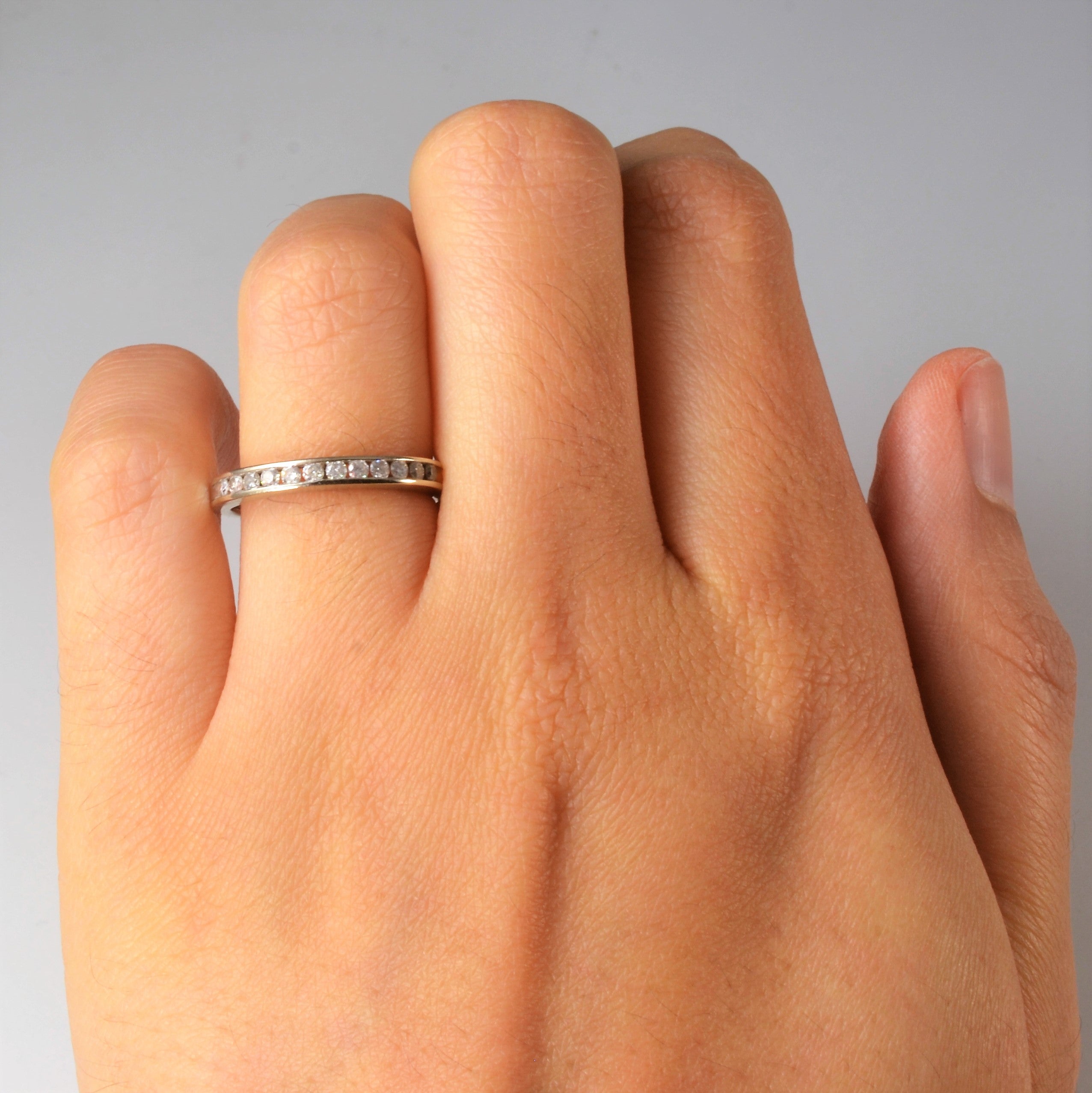 Channel Set Diamond Semi Eternity Band | 0.18ctw | SZ 5.75 |