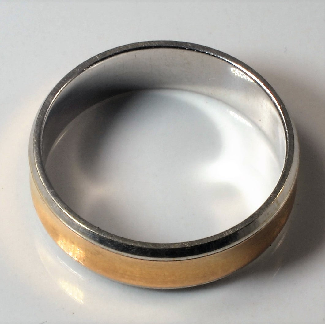 Two Tone Gold Bevelled Band | SZ 9.75 |