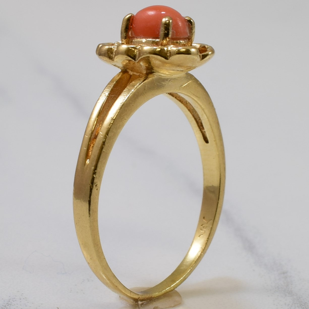 Coral Cocktail Ring | 0.45ct | SZ 7.25 |