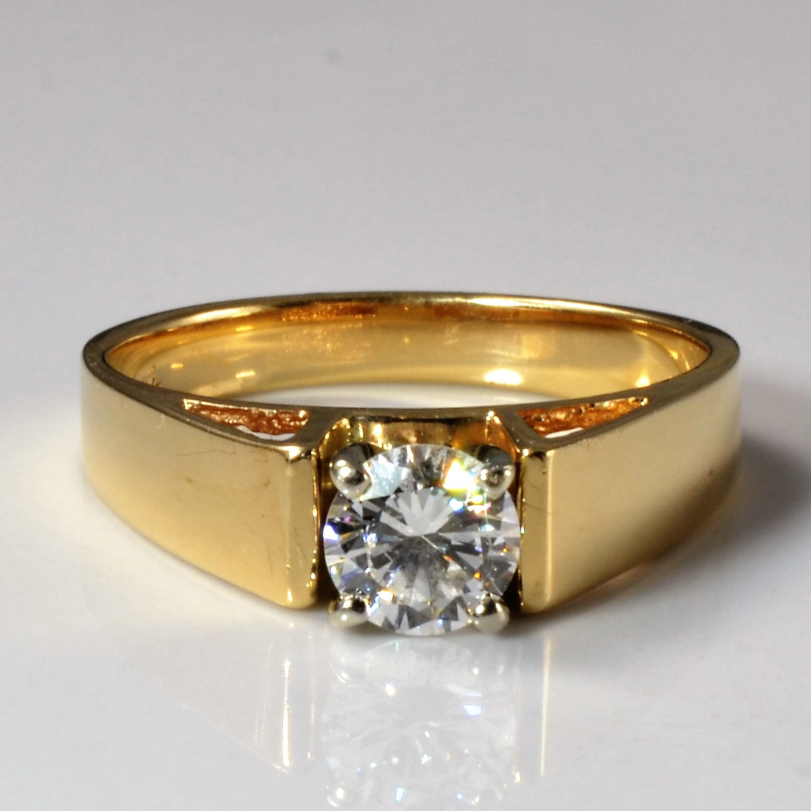 Wide cathedral engagement ring, cathedral ring for sale in Canada
