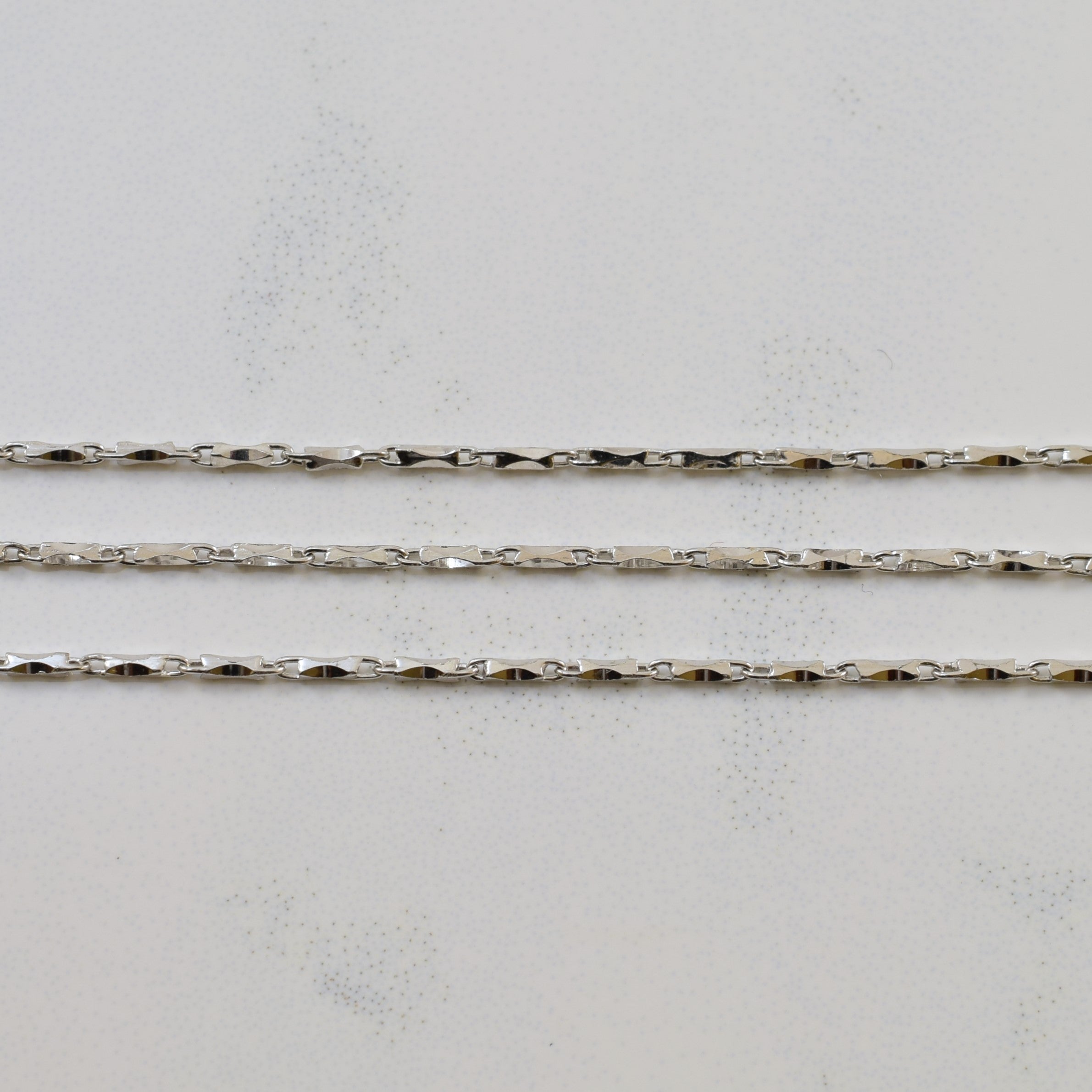 Platinum Fancy Link Chain | 16" |
