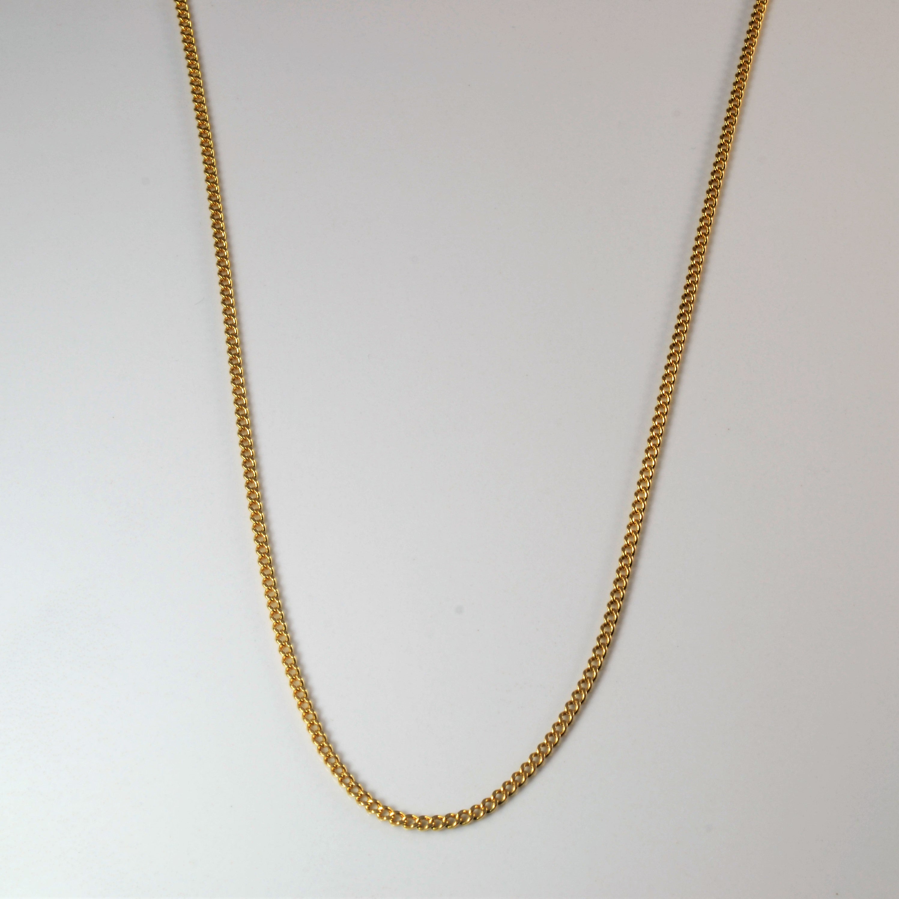 18k Yellow Gold Curb Chain | 28" |