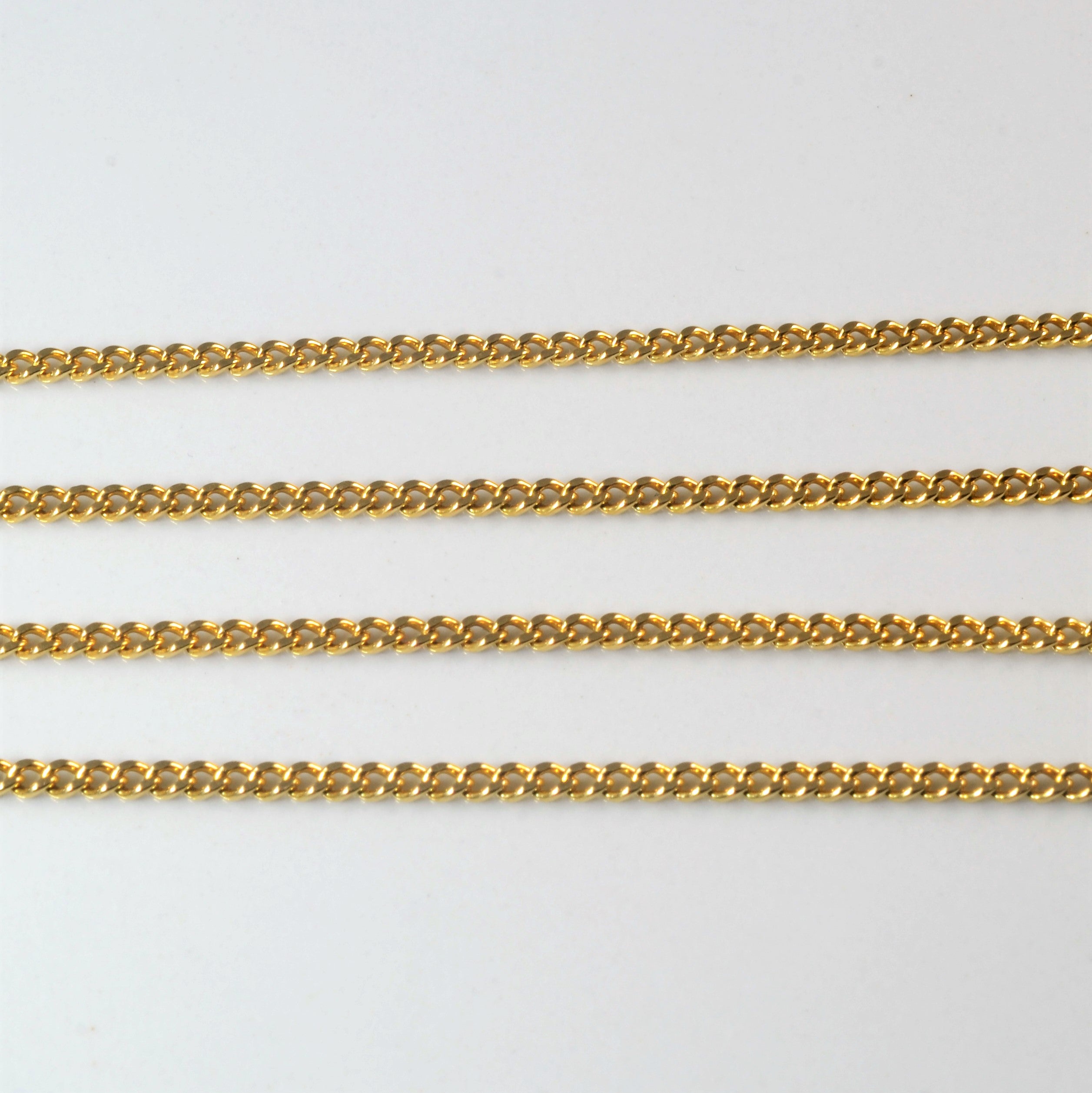 18k Yellow Gold Curb Chain | 28" |