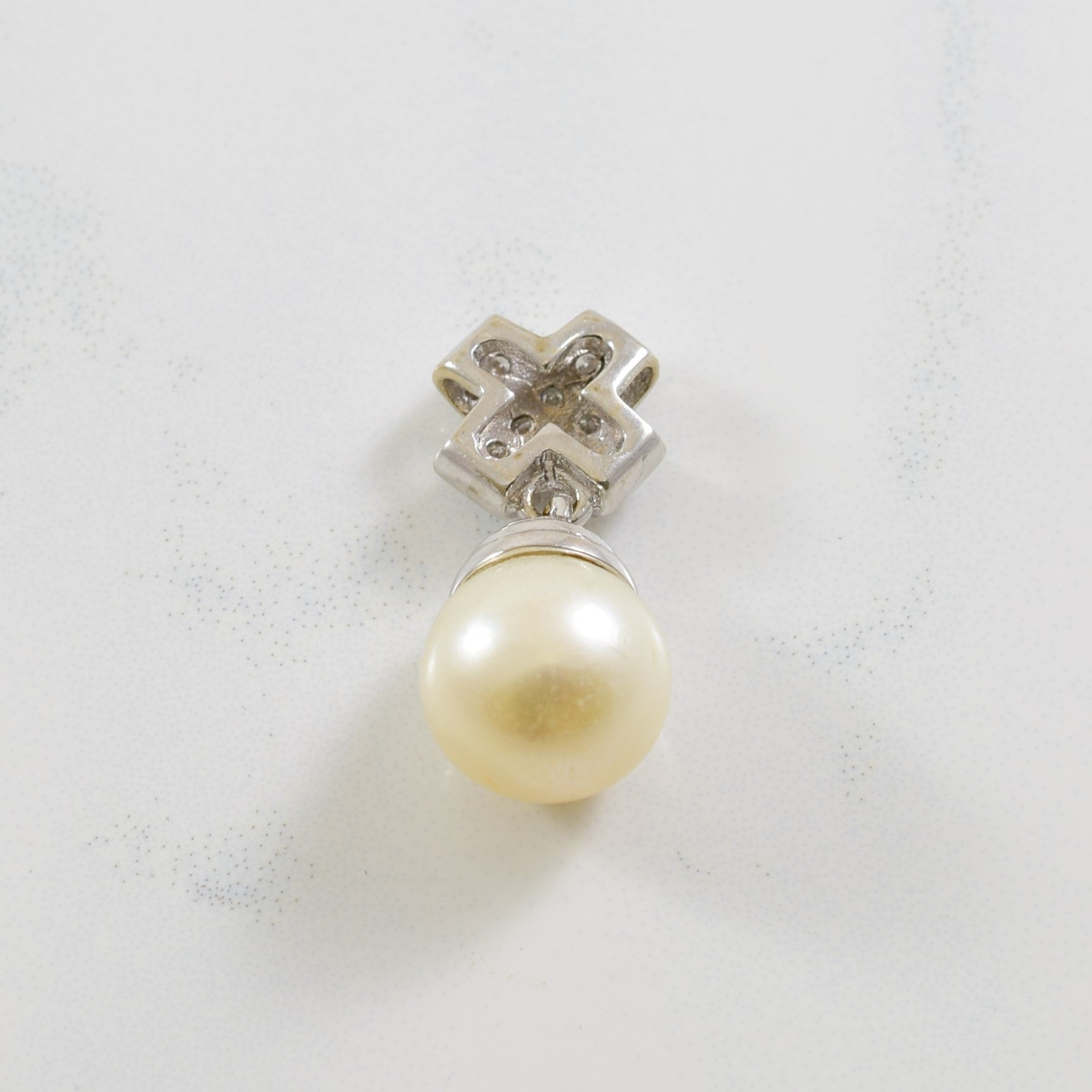 Pearl & Diamond Drop Pendant | 0.06ctw, 6.00ct |