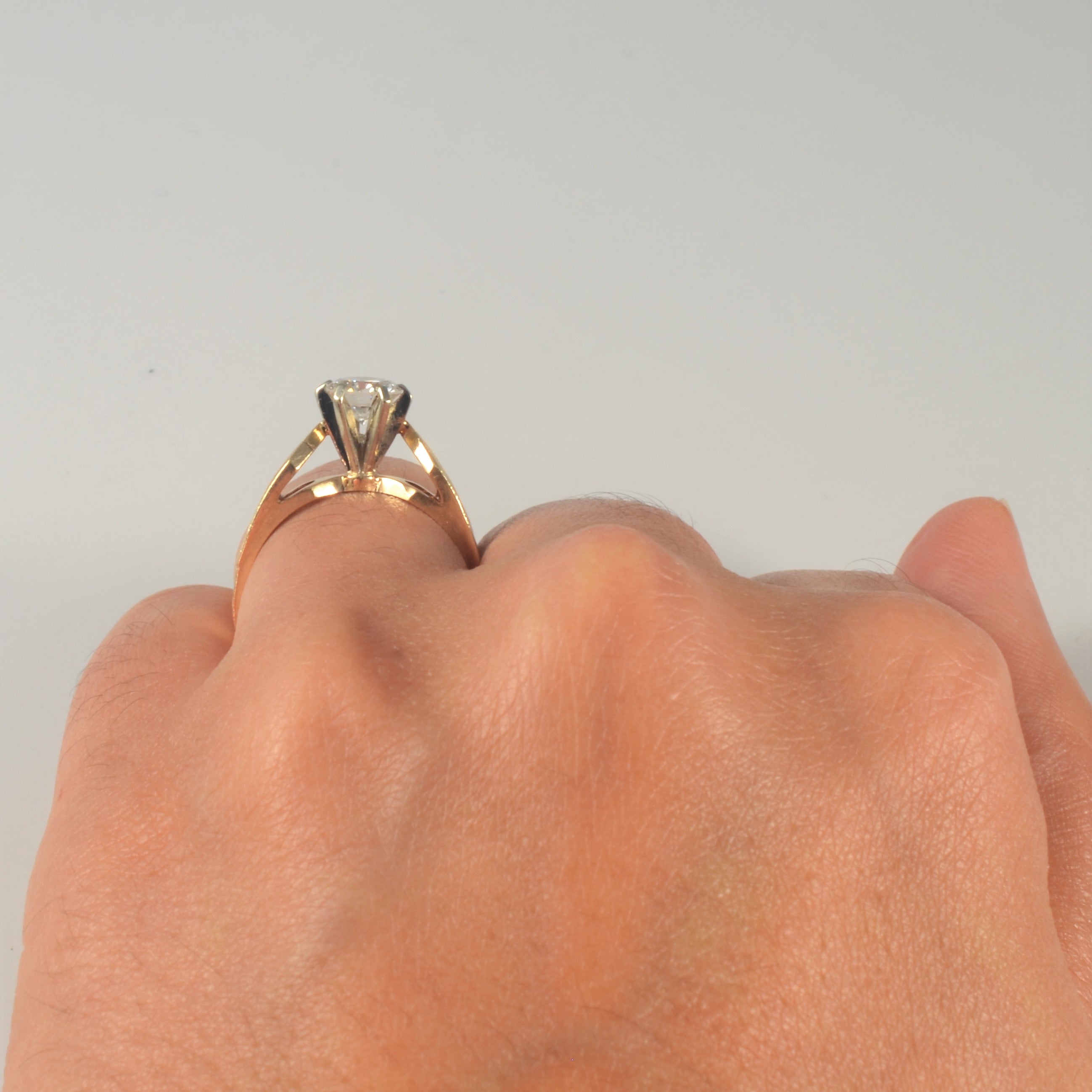 Cross Hatch Solitaire Diamond Ring | 0.67ct | SZ 6 |