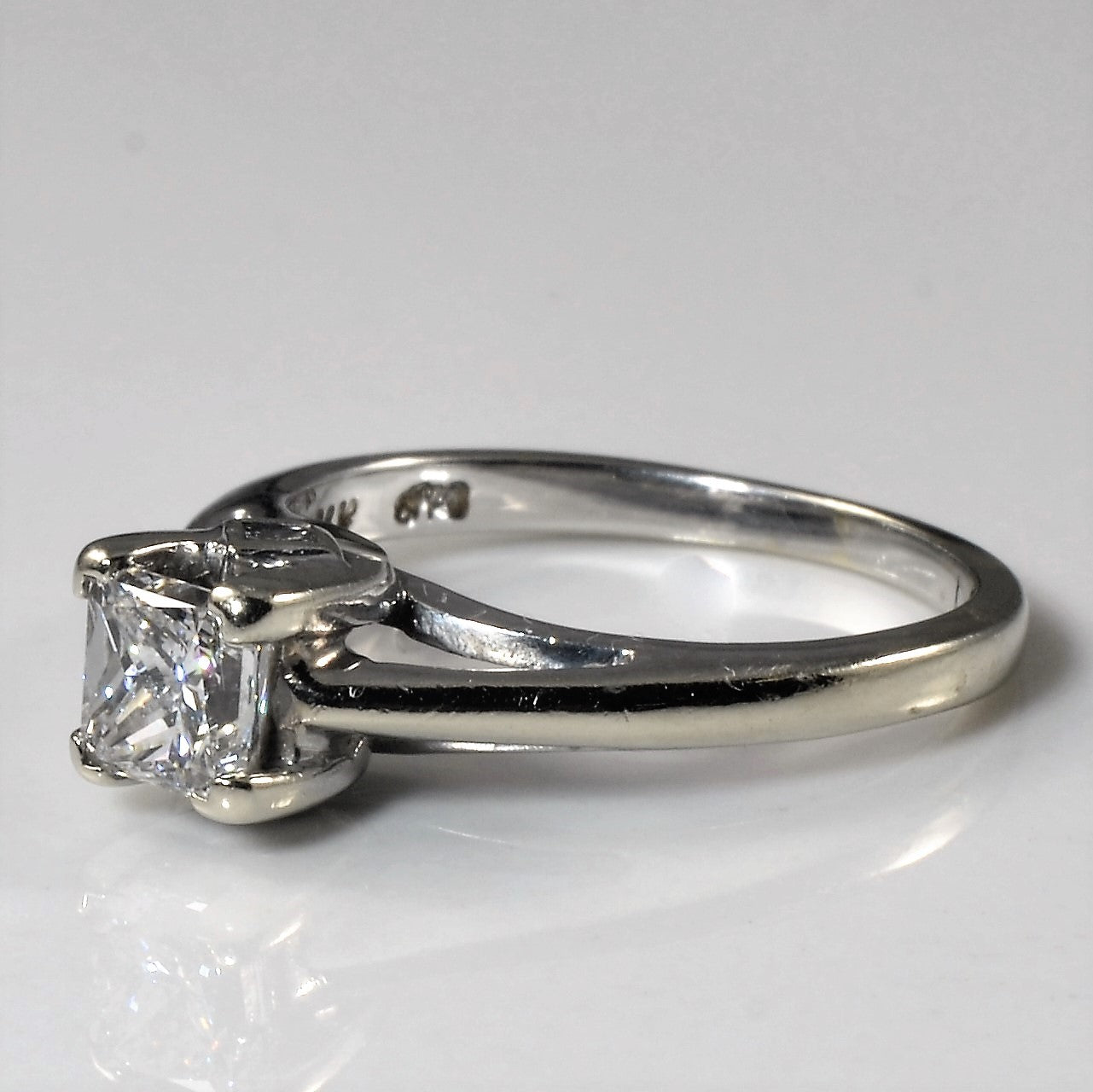 Solitaire Princess Canadian Diamond Engagement Ring | 0.70ctw | SZ 4.5 |