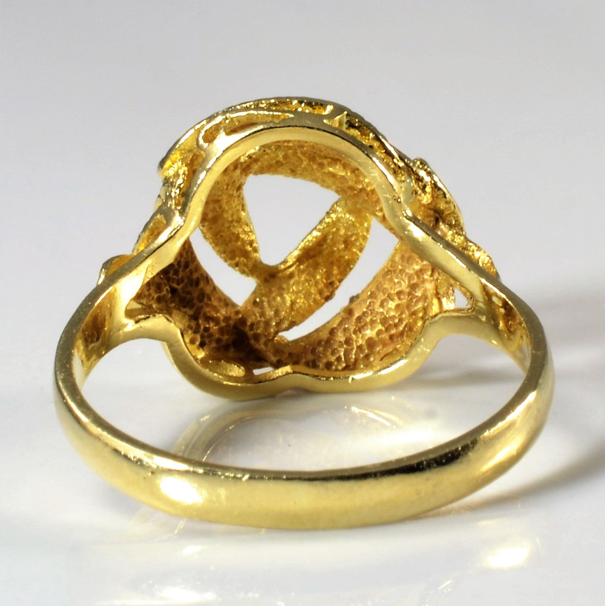 Textured Gold Spiral Cocktail Ring | SZ 6.75 |