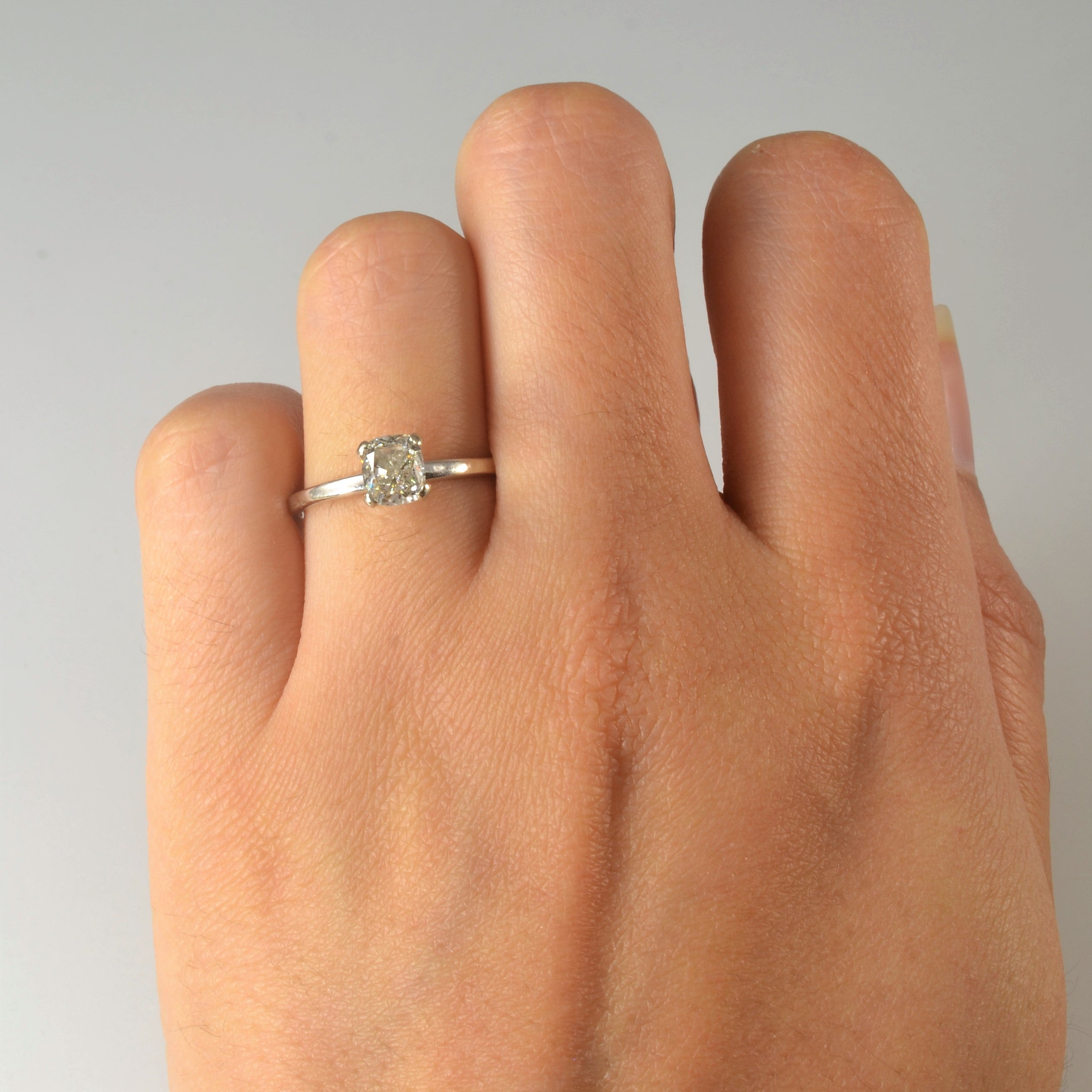 Cushion Cut Solitaire Diamond Engagement Ring | 1.06ct | SZ 5.25 |