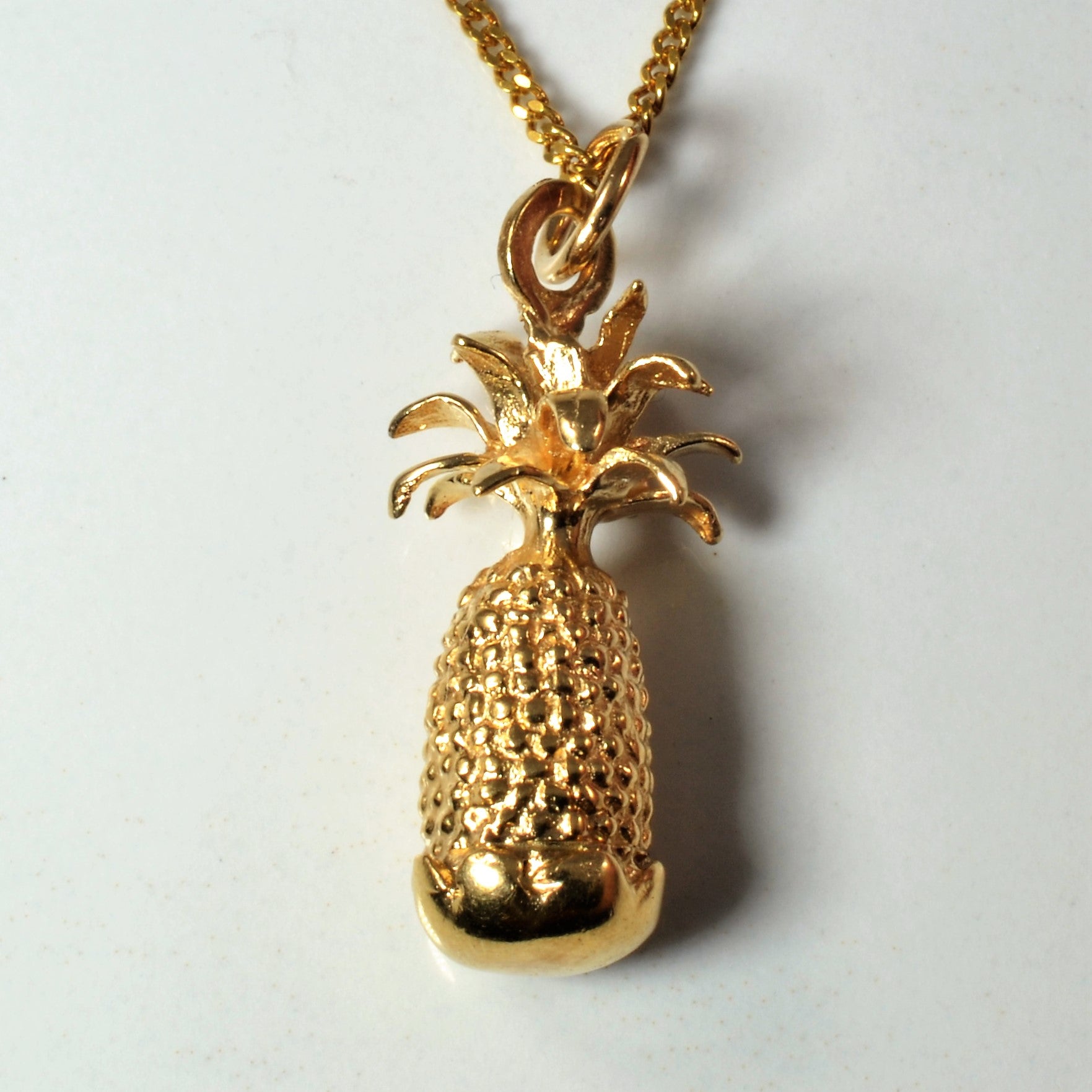 Yellow Gold Pineapple Necklace | 19" |