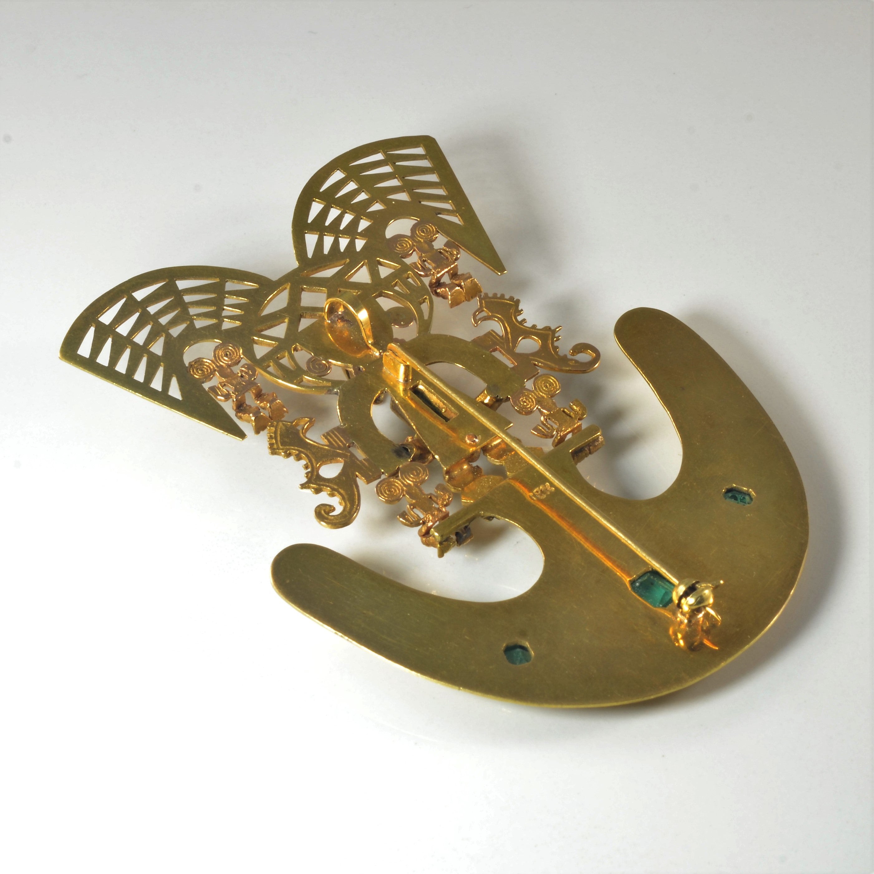 Unique Heavy Emerald Brooch/Pendant | 2.56ctw |