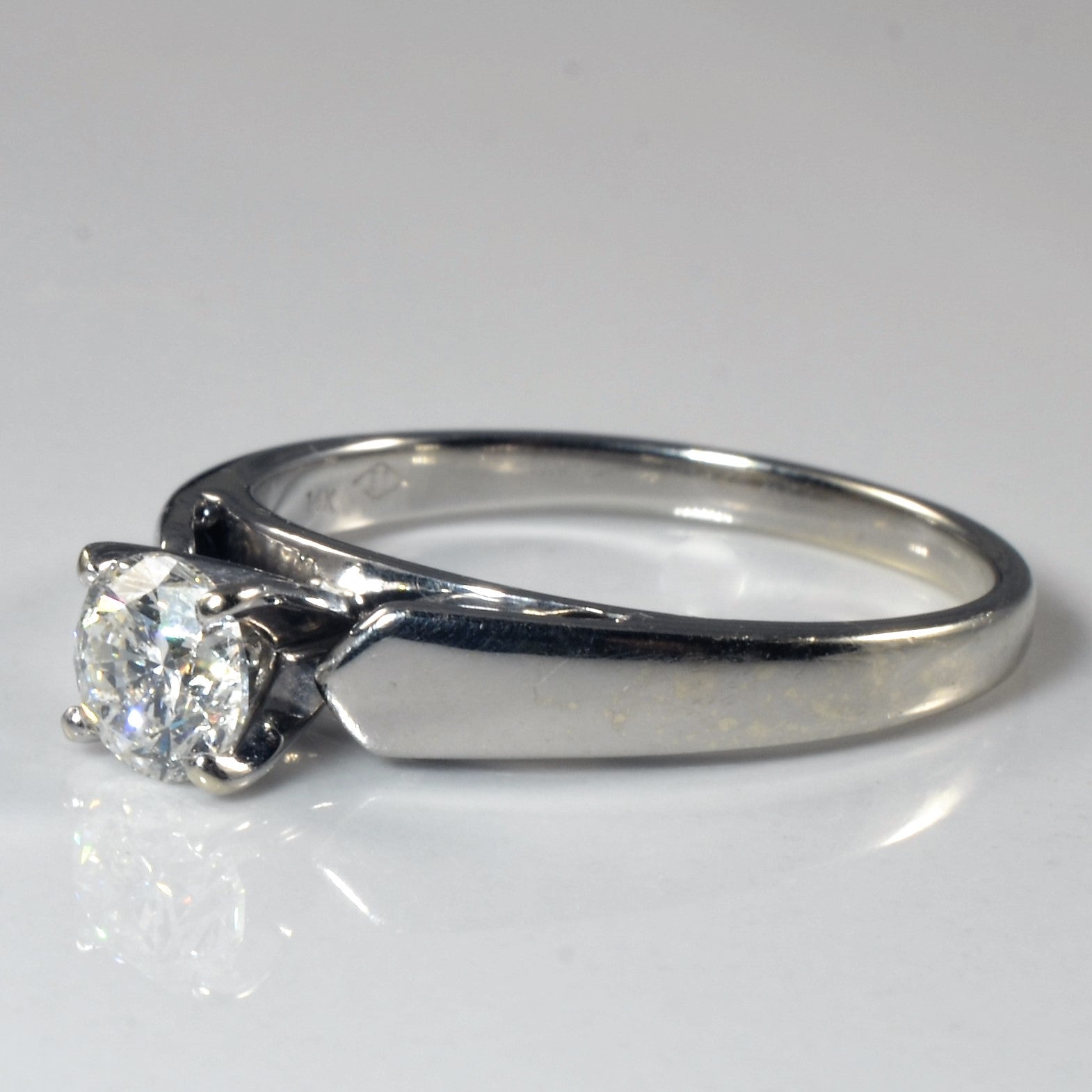 White Gold Solitaire Diamond Ring | 0.54ct | SZ 6.75 |