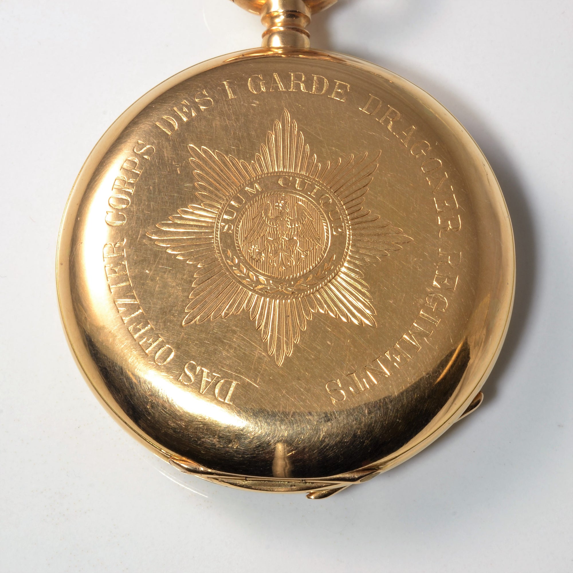 Regiment of the Gardes du Corps 15k Gold Pocket Watch |