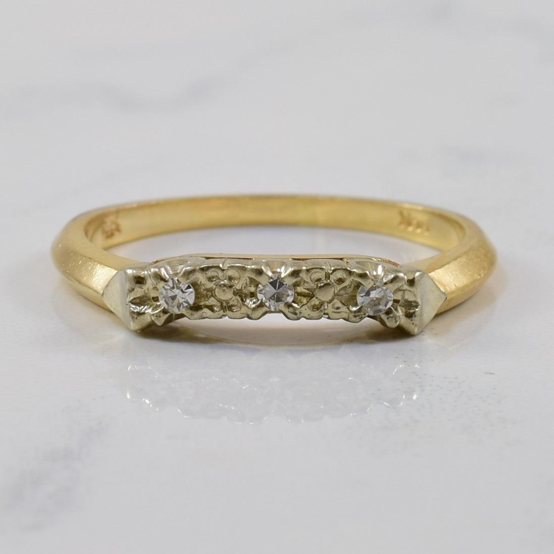 Retro Era Blossom Contour Band | 0.05ctw | SZ 7 |