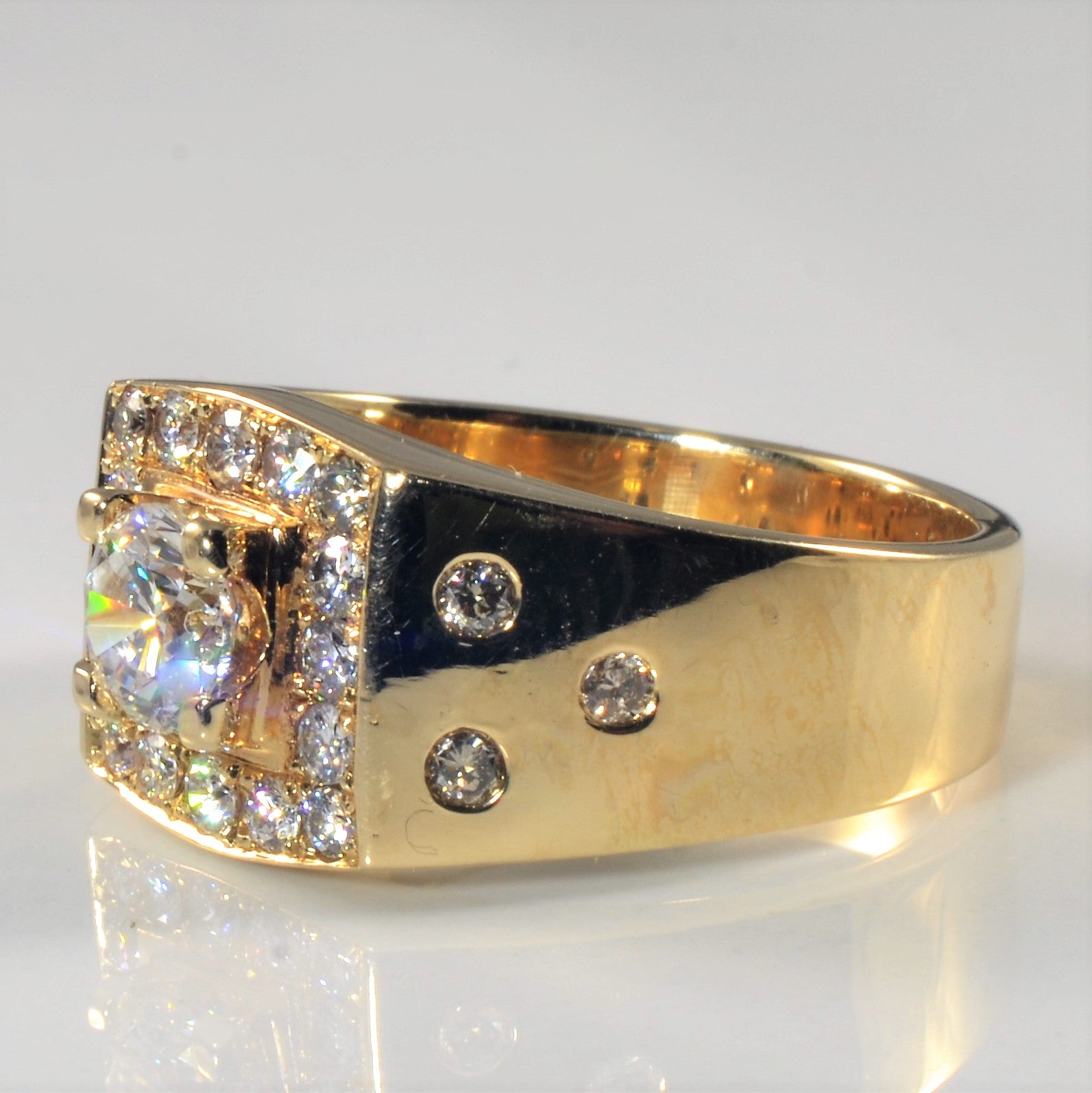 Square Halo Diamond Ring | 1.84ctw | SZ 12.25 |