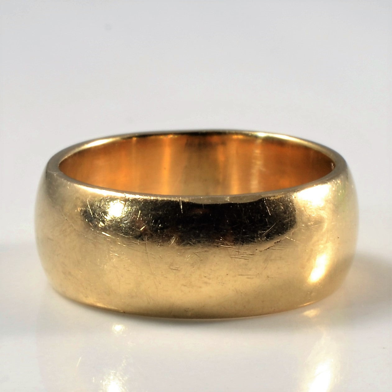 London Hallmarked 9k Vintage Yellow Gold Cigar Band | SZ 5 |