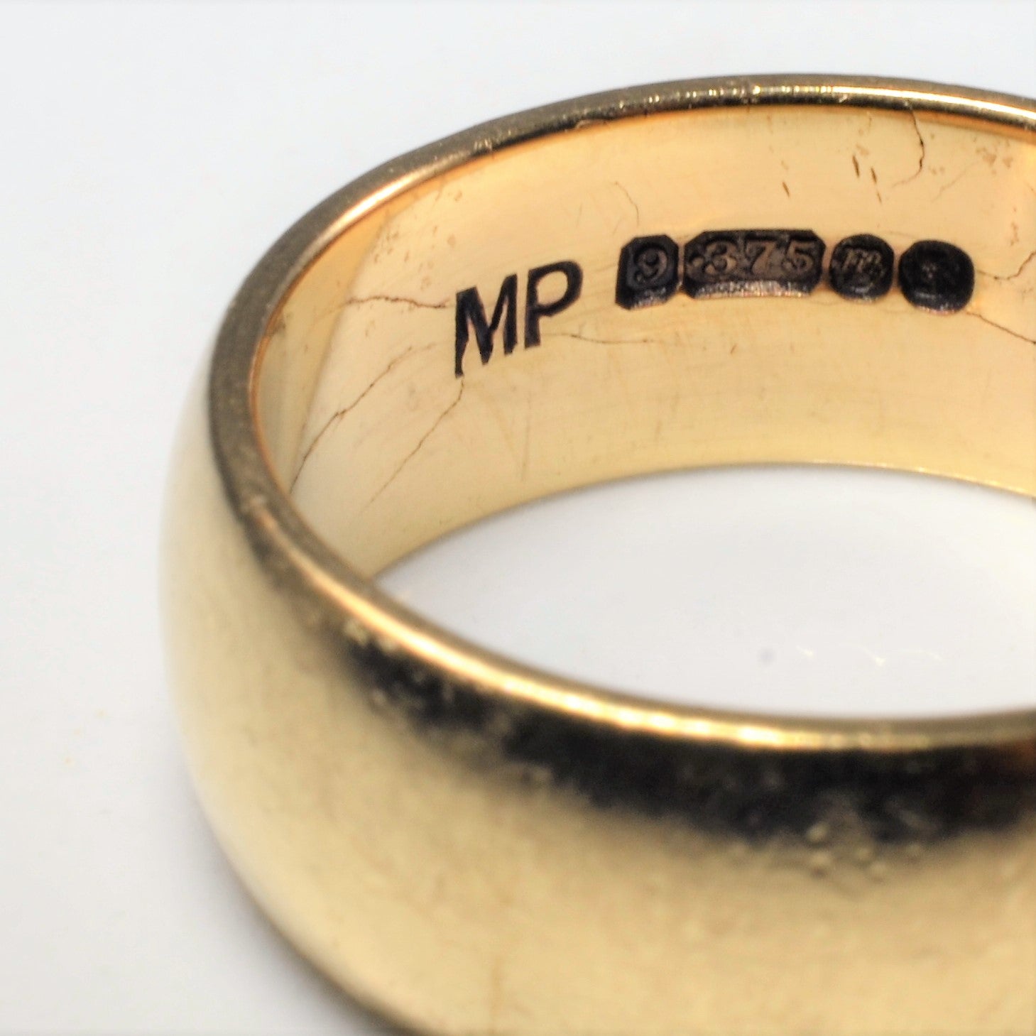 London Hallmarked 9k Vintage Yellow Gold Cigar Band | SZ 5 |
