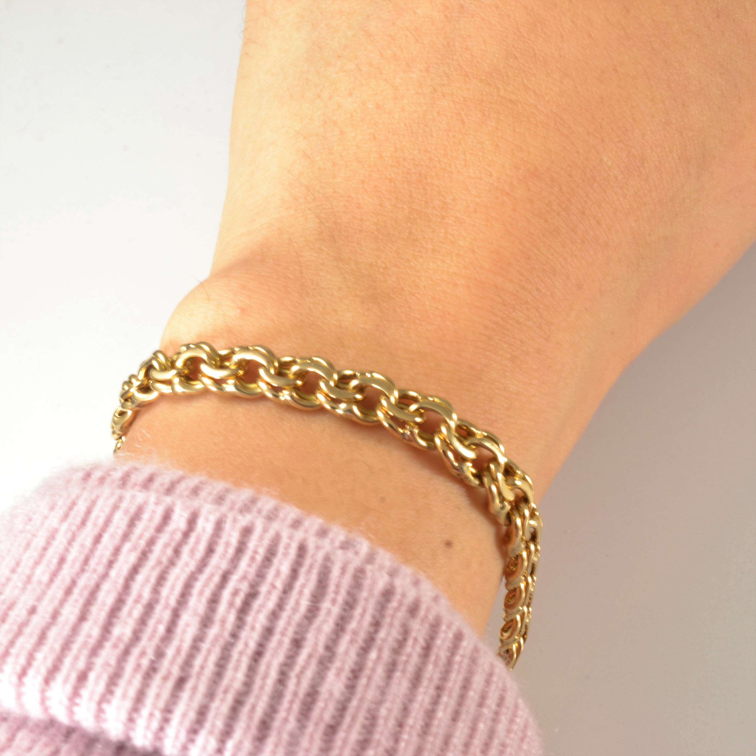 18k Yellow Gold Byzantine Chain Bracelet | 8" |