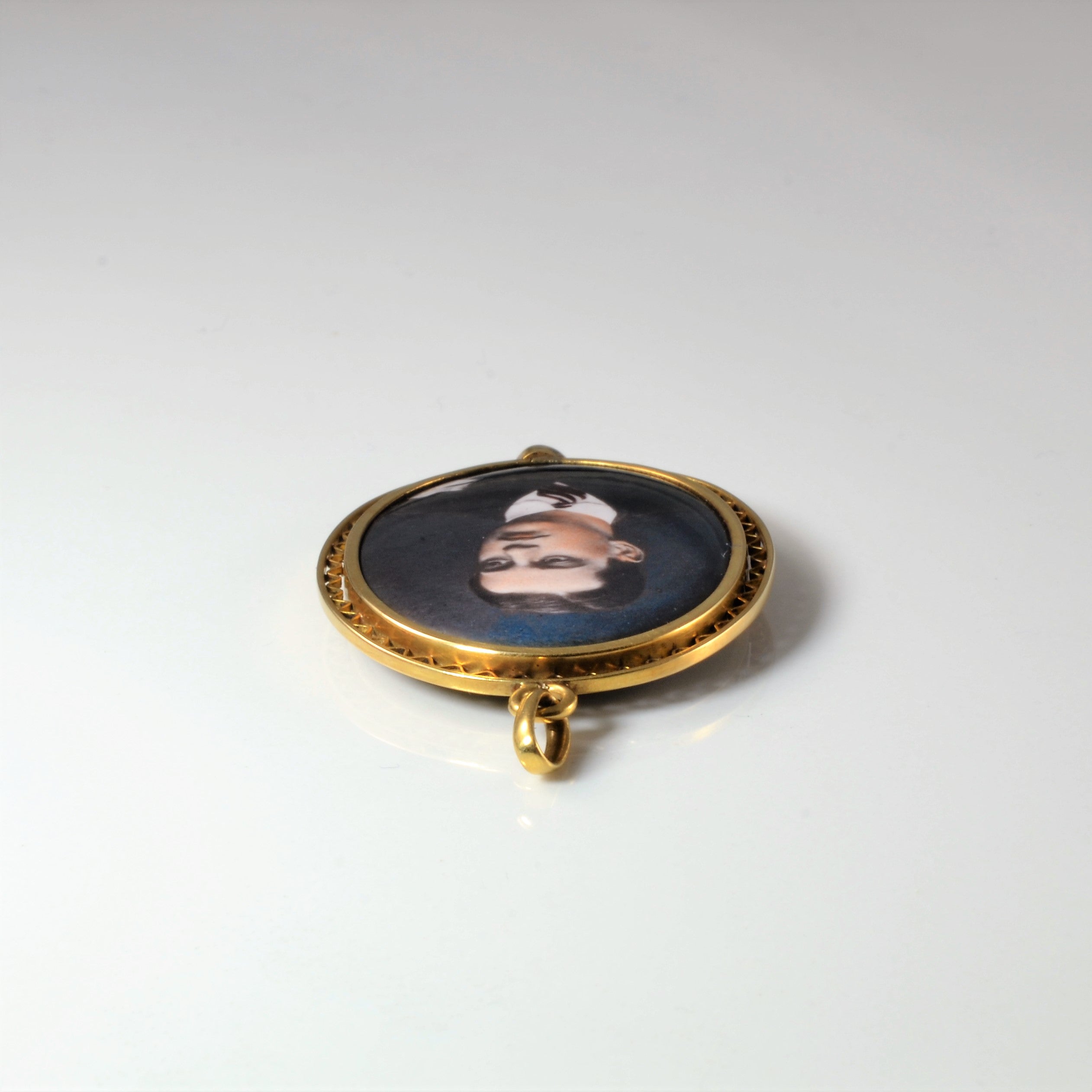 Edwardian Era Oval Portrait Pendant |