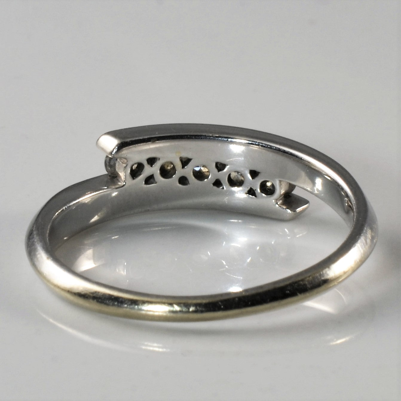 Channel Diamond Bypass Ring | 0.25ctw | SZ 6.5 |