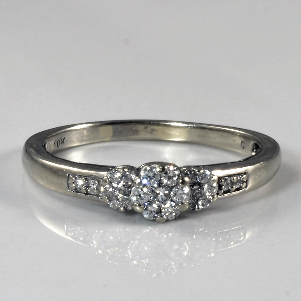 Diamond Cluster Promise Ring | 0.30ctw | SZ 8.5 |