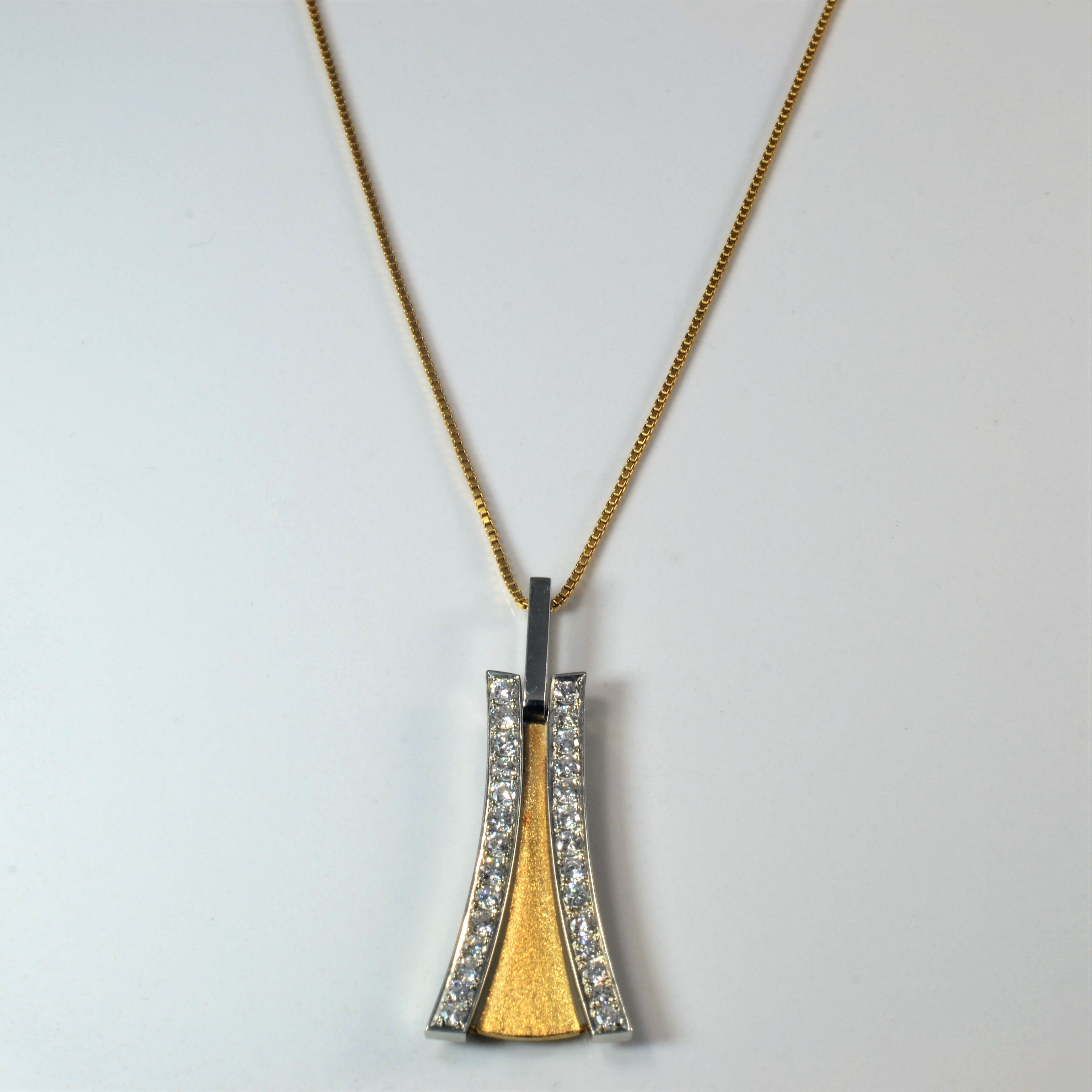 Diamond Flare Necklace | 0.98ctw | 18" |