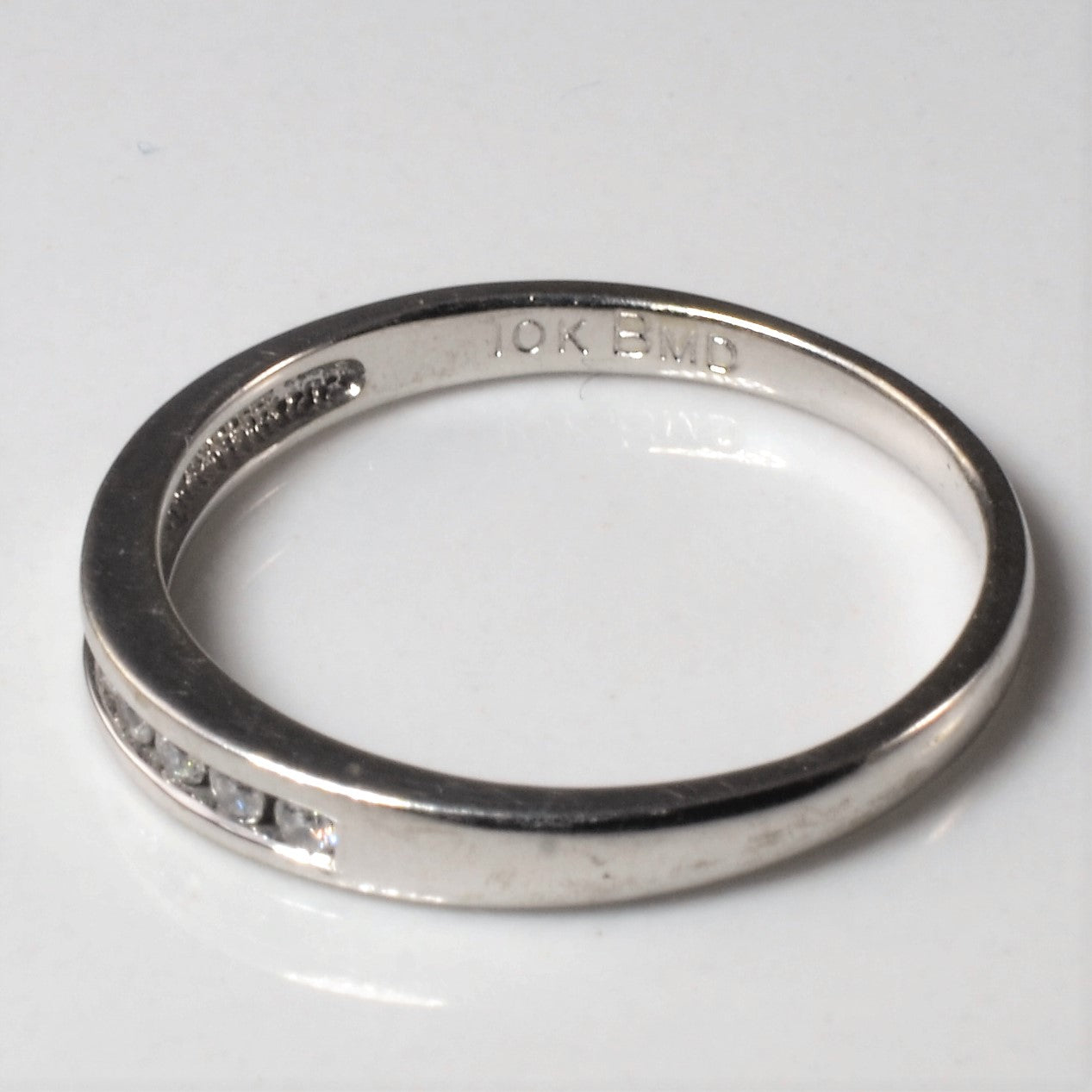 Bague sertie de diamants en canal | 0,11 ct au total | Taille 6,5 |