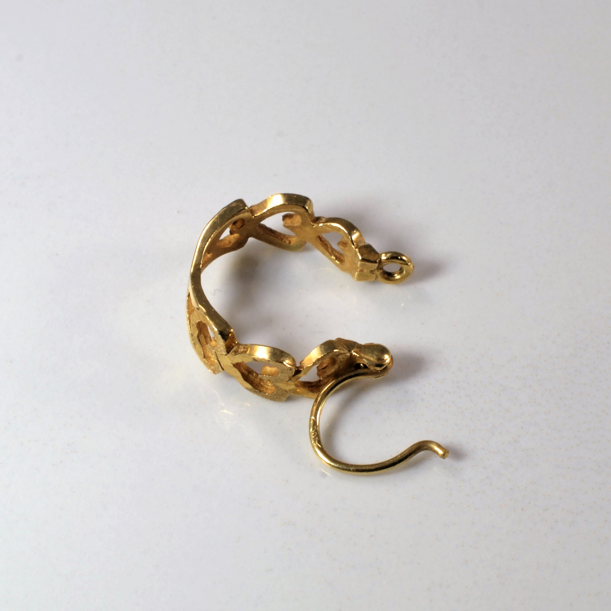 Heart Hoop Gold Earrings |
