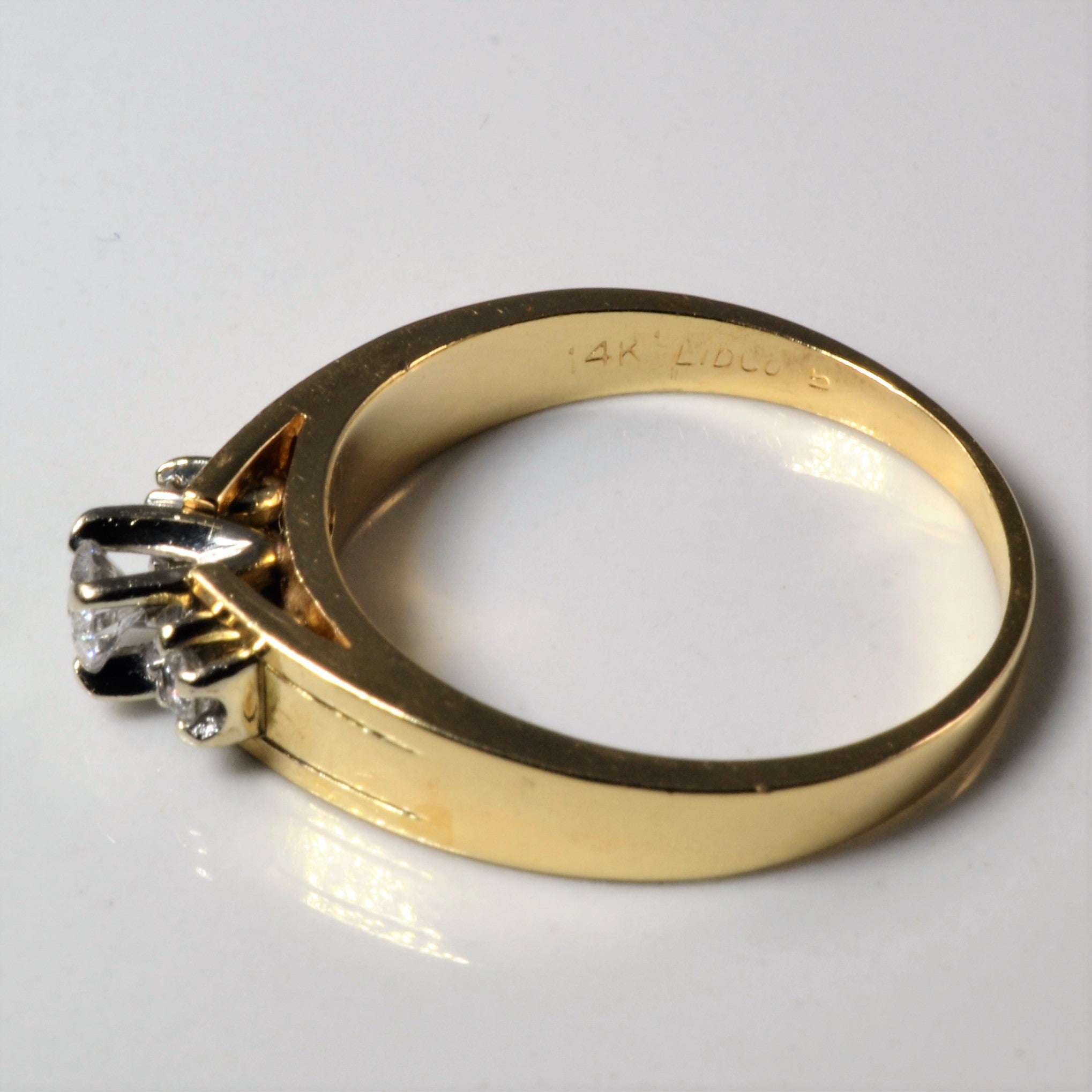 Three Stone Round Brilliant Ring | 0.28ctw | SZ 8.25 |
