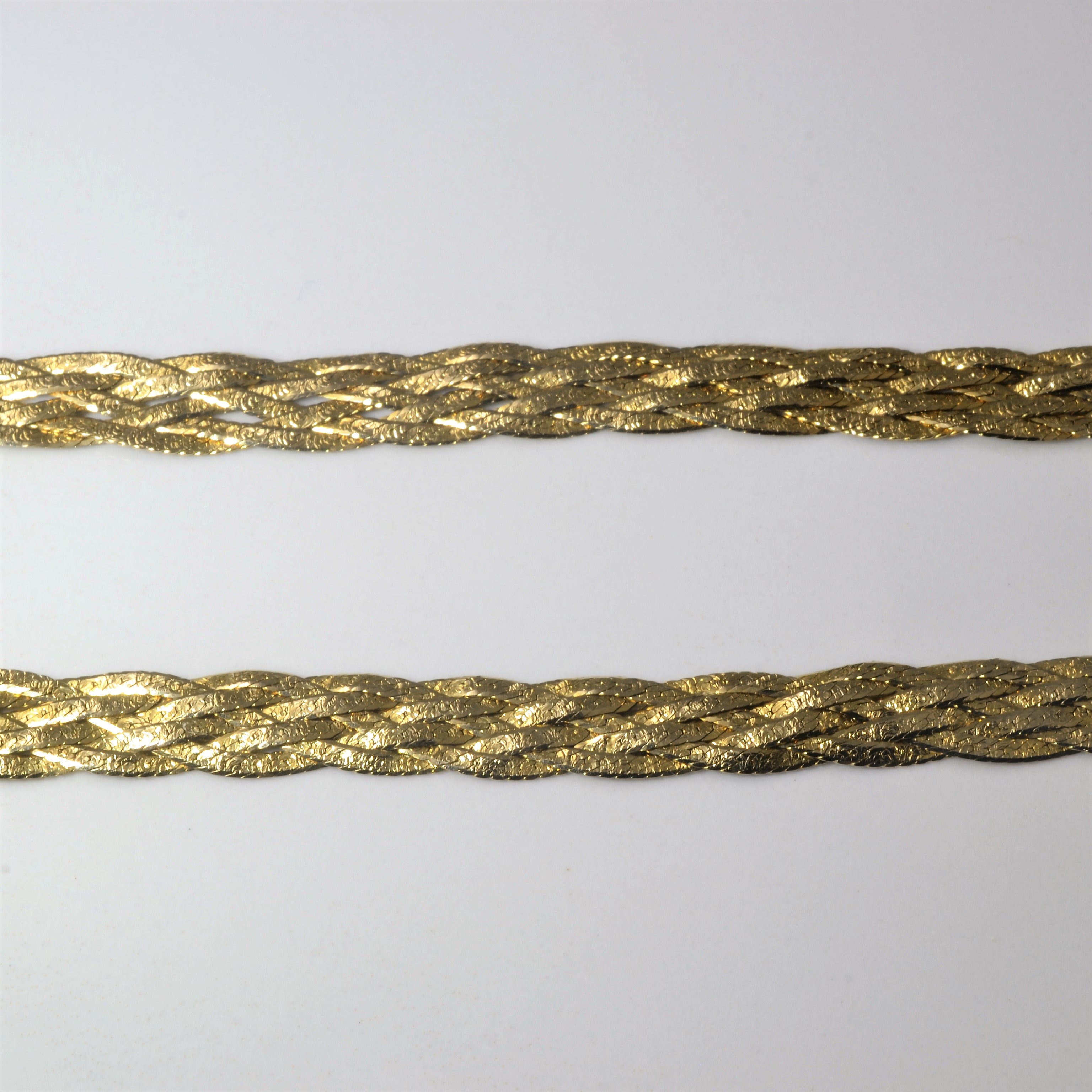 Braided Yellow Gold Necklace | 20" |